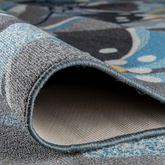Modern Large Floral Non-Slip (Non-Skid) Runner Rug 2' x 10' - Image 4