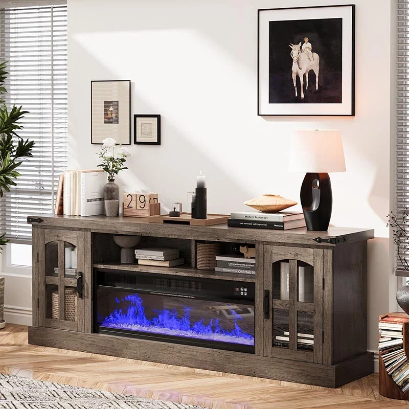 Rustic Farmhouse Entertainment Center SHOWROOM ITEM