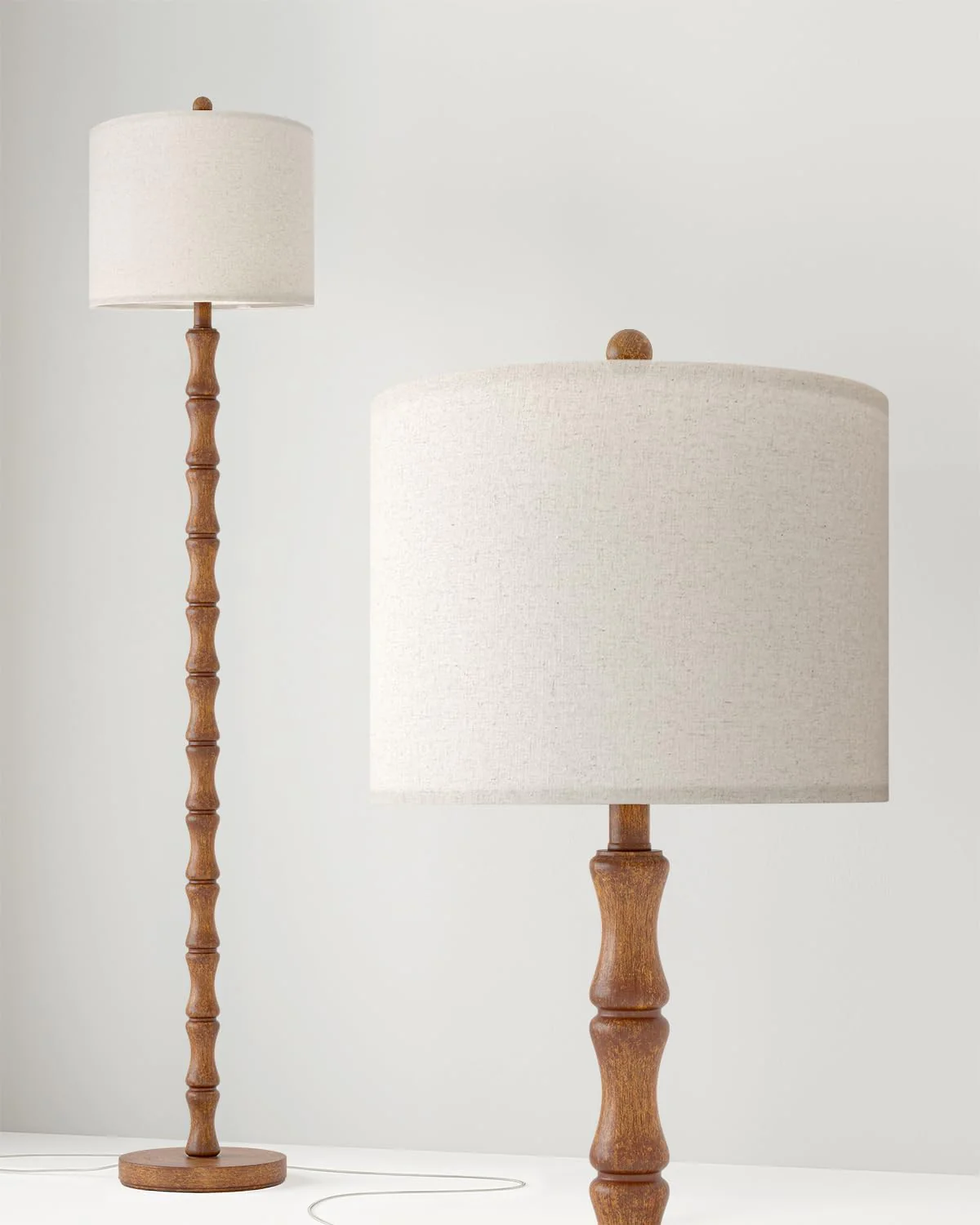 Rustic Floor Resin Standing Lamp
