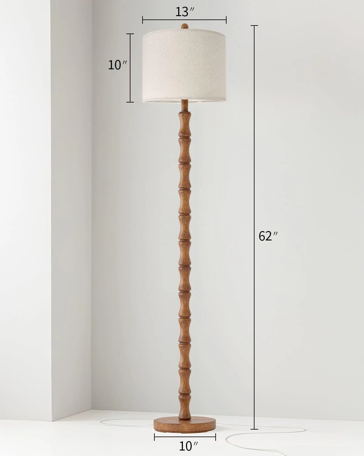 Rustic Floor Resin Standing Lamp - Image 5
