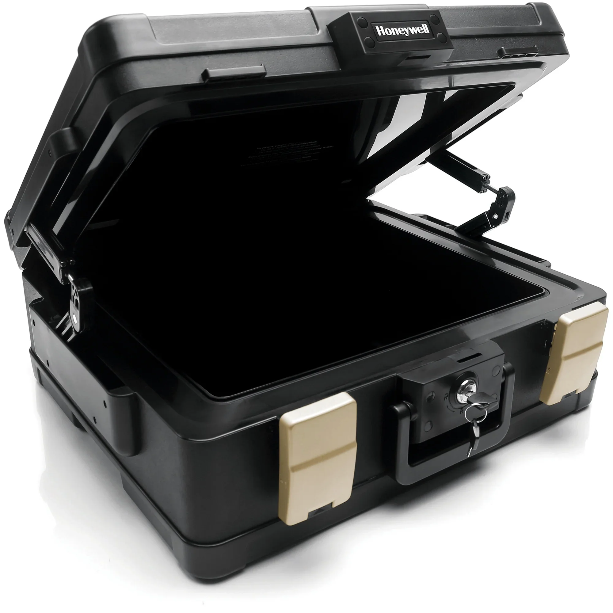 Safes, Waterproof 1-Hour Fire Chest with Key Lock, Carry Handle - Image 2