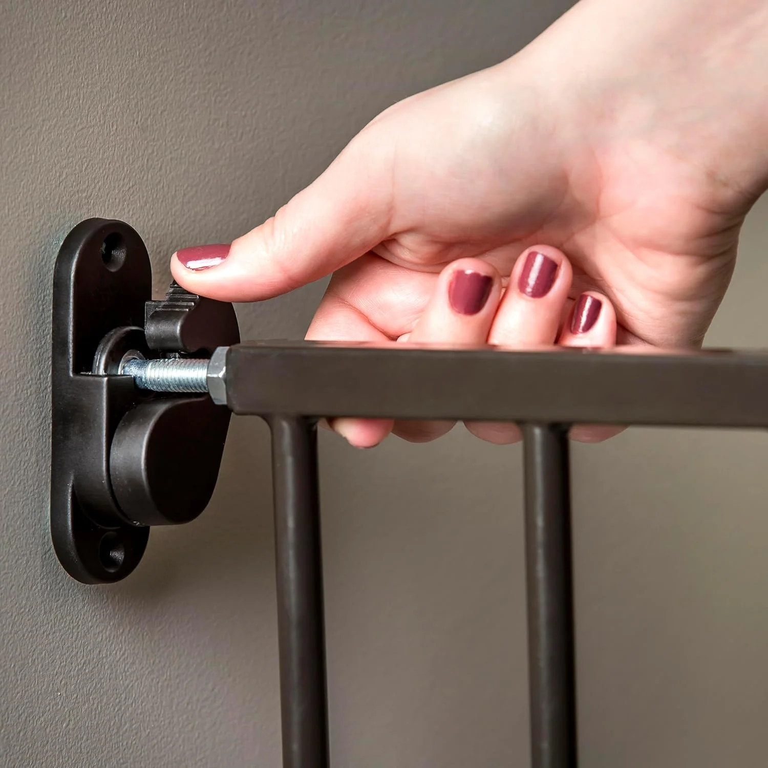 Extra Tall Easy Swing Baby Gate for Stairs & Hallways, Black - Image 2