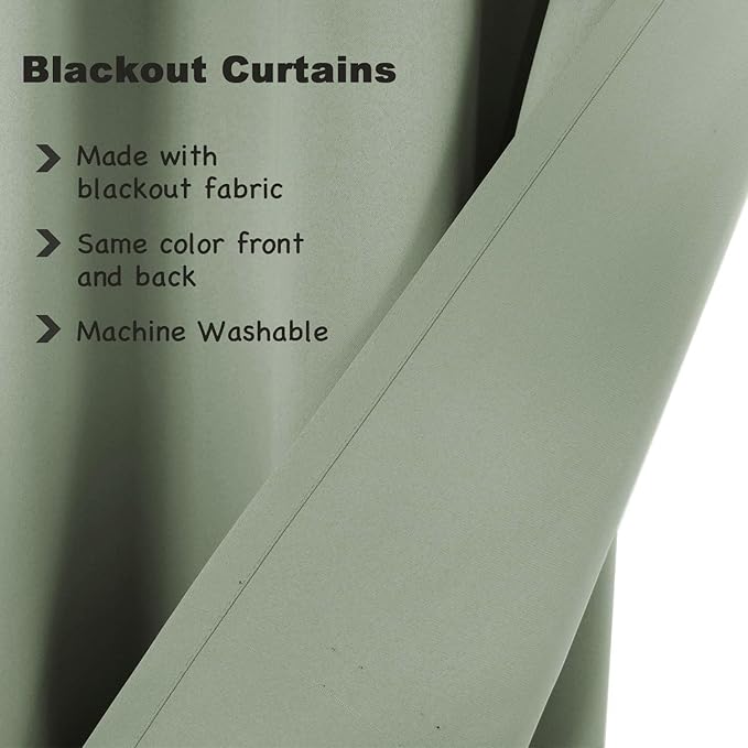 Sage Green Blackout Curtains - Image 3