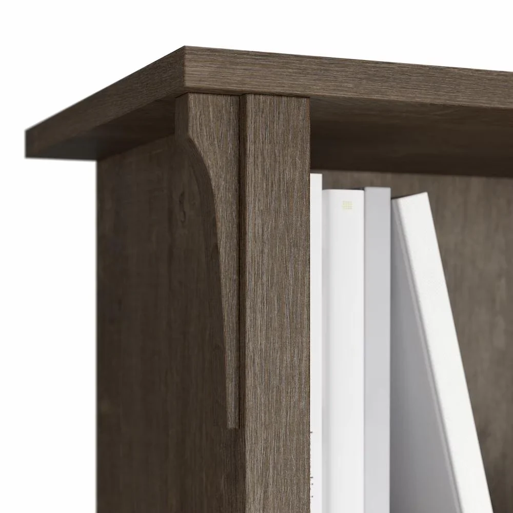 Salinas 5 Shelf Bookcase in Ash Brown - Engineered Wood - Image 3