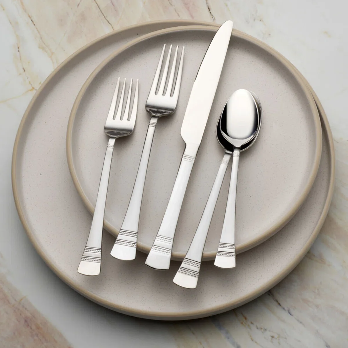 Sapphire Bay 20-Piece Stainless Steel Flatware Set - Image 3