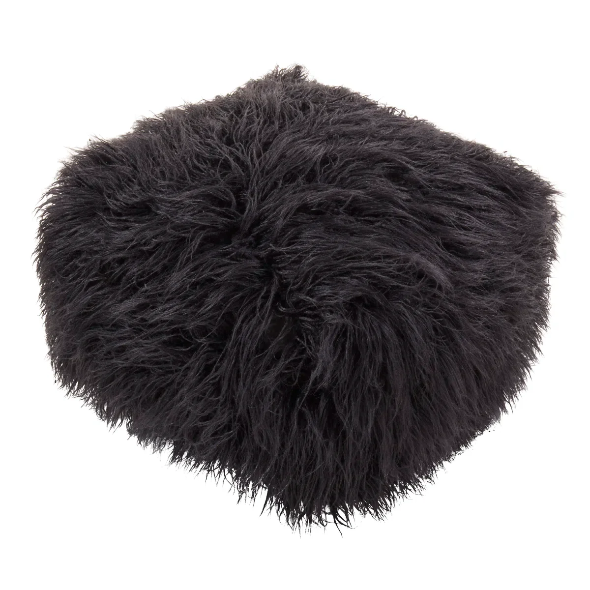 Saro Snug Haven Pouf Black Acrylic SHOWROOM ITEM