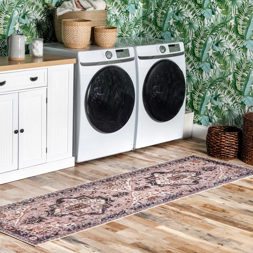 Sasha Machine Washable Medallion Area Rug-SHOWROOM ITEM