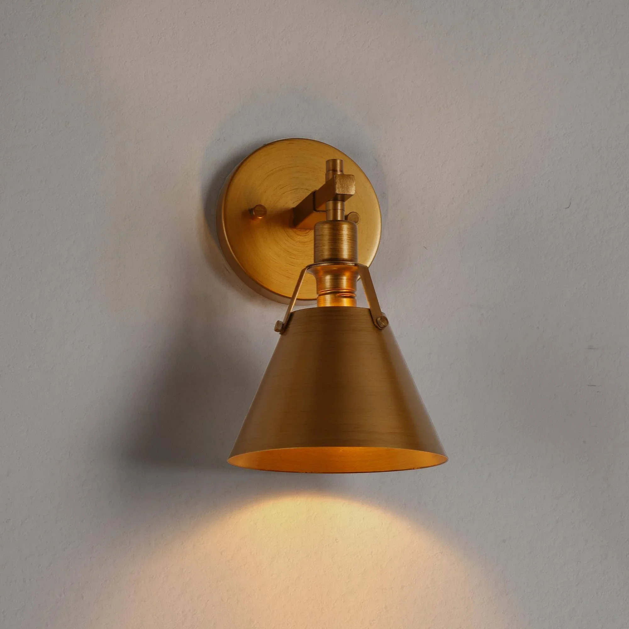Modern Gold Wallsconce with Metal, 1-Light - Image 2