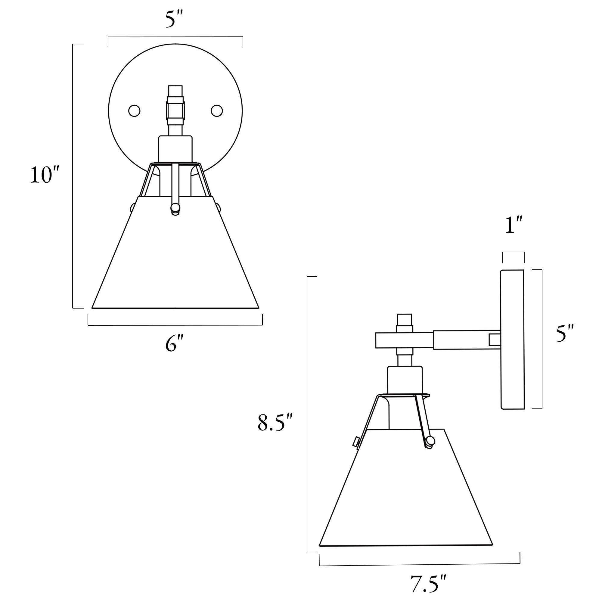Modern Gold Wallsconce with Metal, 1-Light - Image 5
