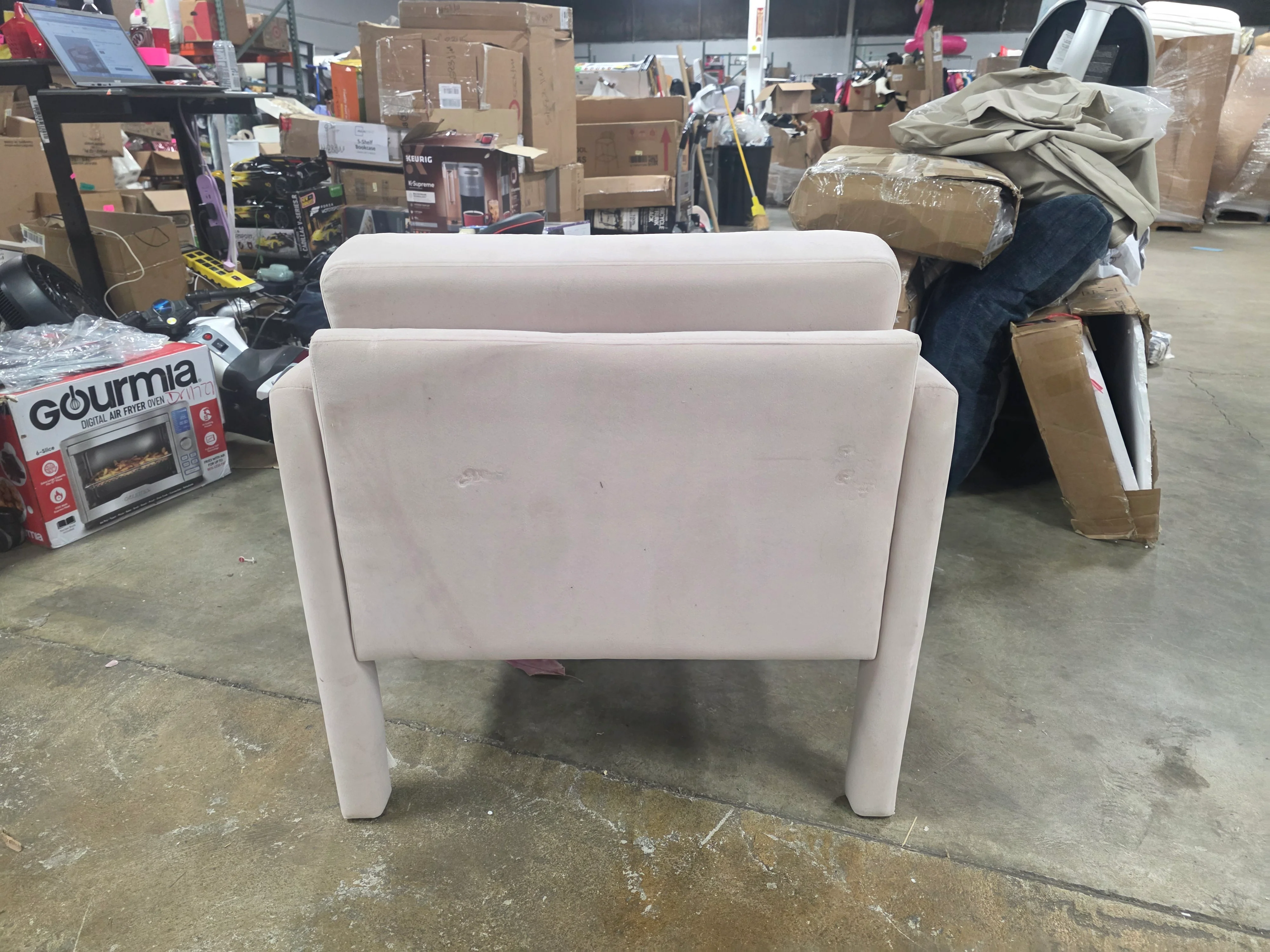 Sculptural Fully Upholstered Accent Chair - Image 7