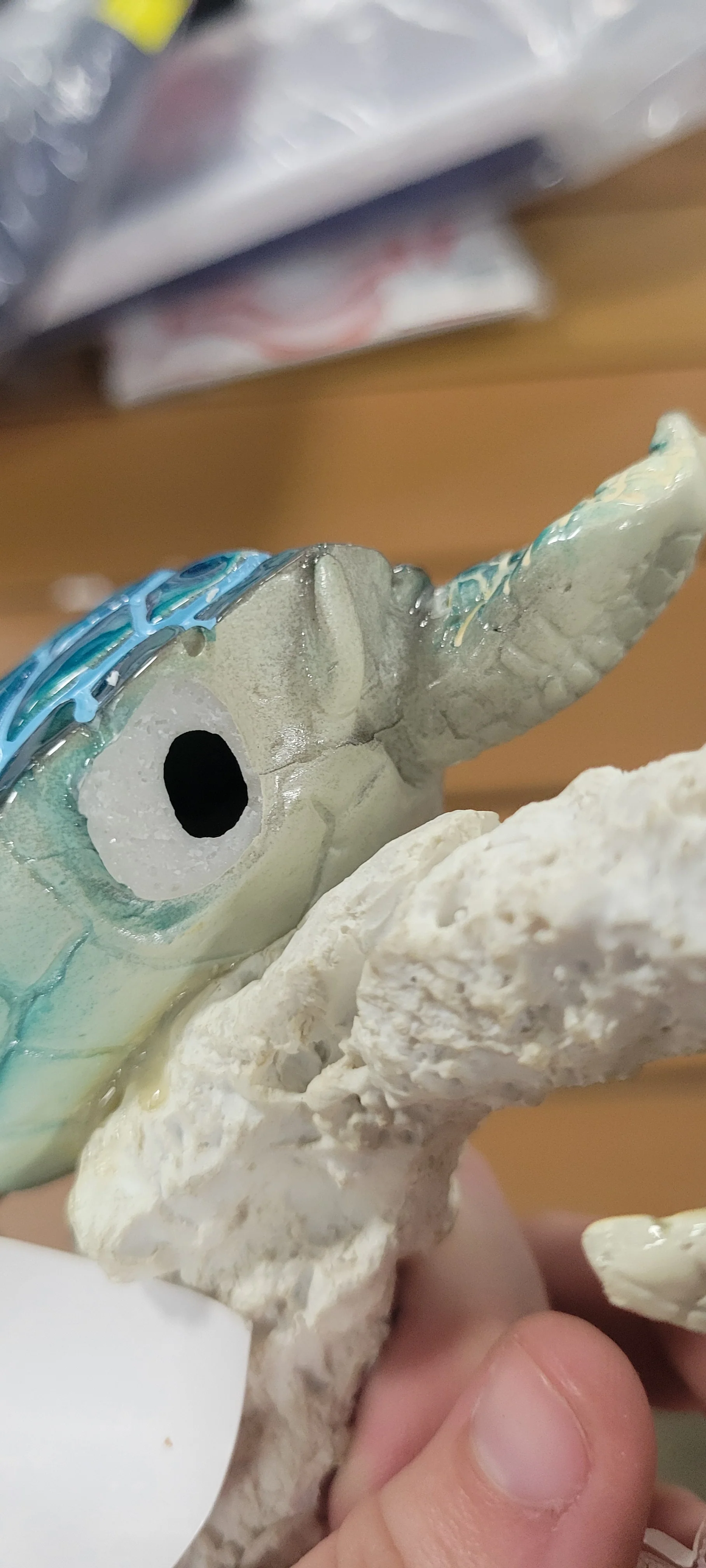 Sea Turtle Mother And Hatchling Family By Coral Reef With 3D LED Light Figurine - Image 8