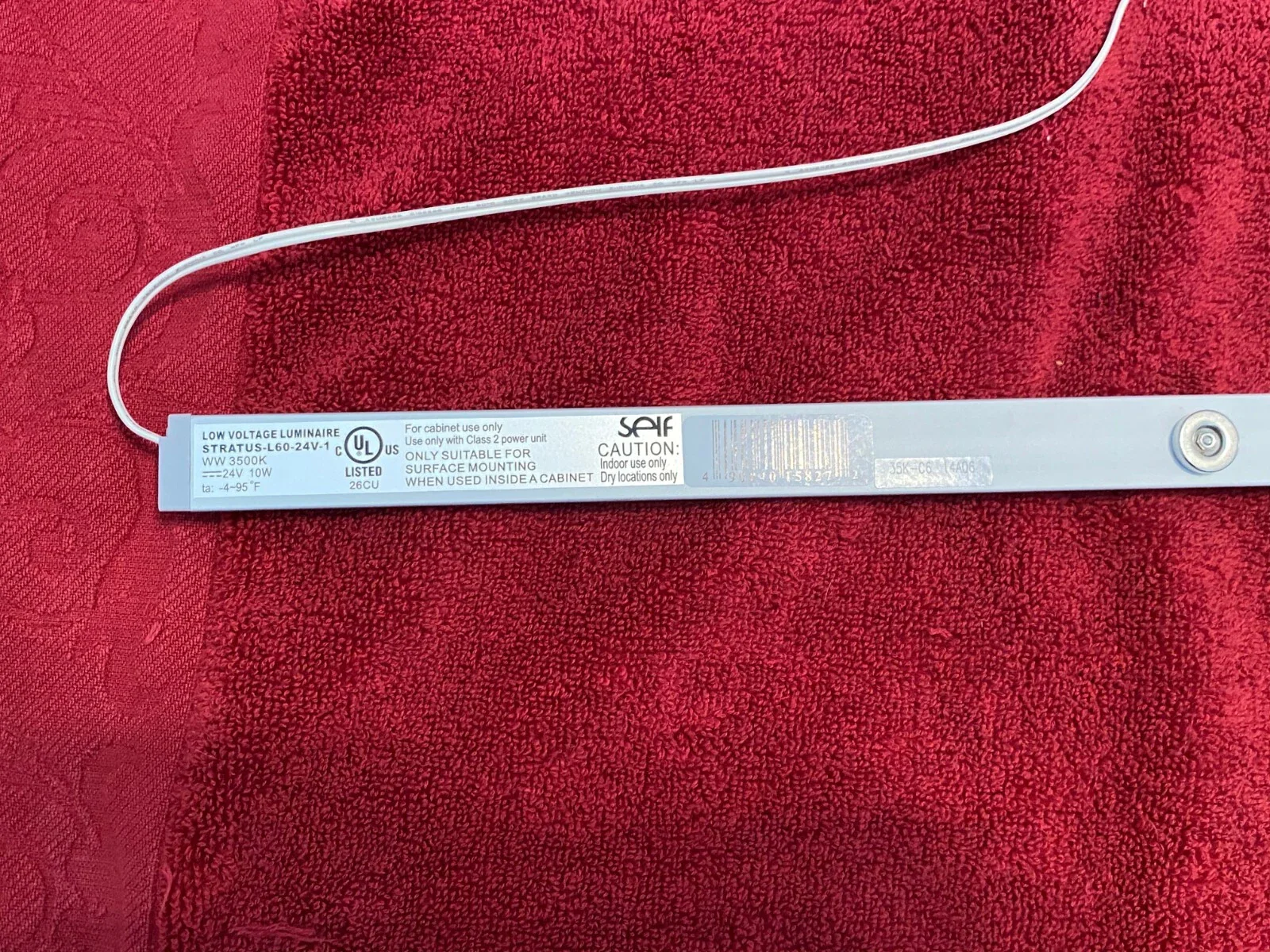 SELF ELECTRONICS LOW VOLTAGE LUMINAIRE STRATUS-1 LED UNDER SHELF LIGHT - Image 5