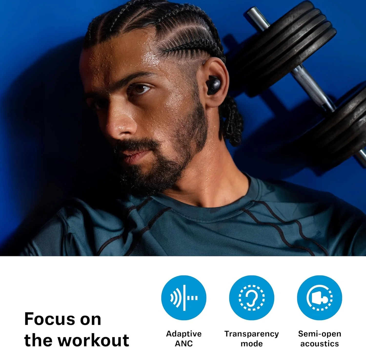 Momentum Sport - Earbuds with Sport Sound Tuning and Adaptive ANC, Black - Image 5