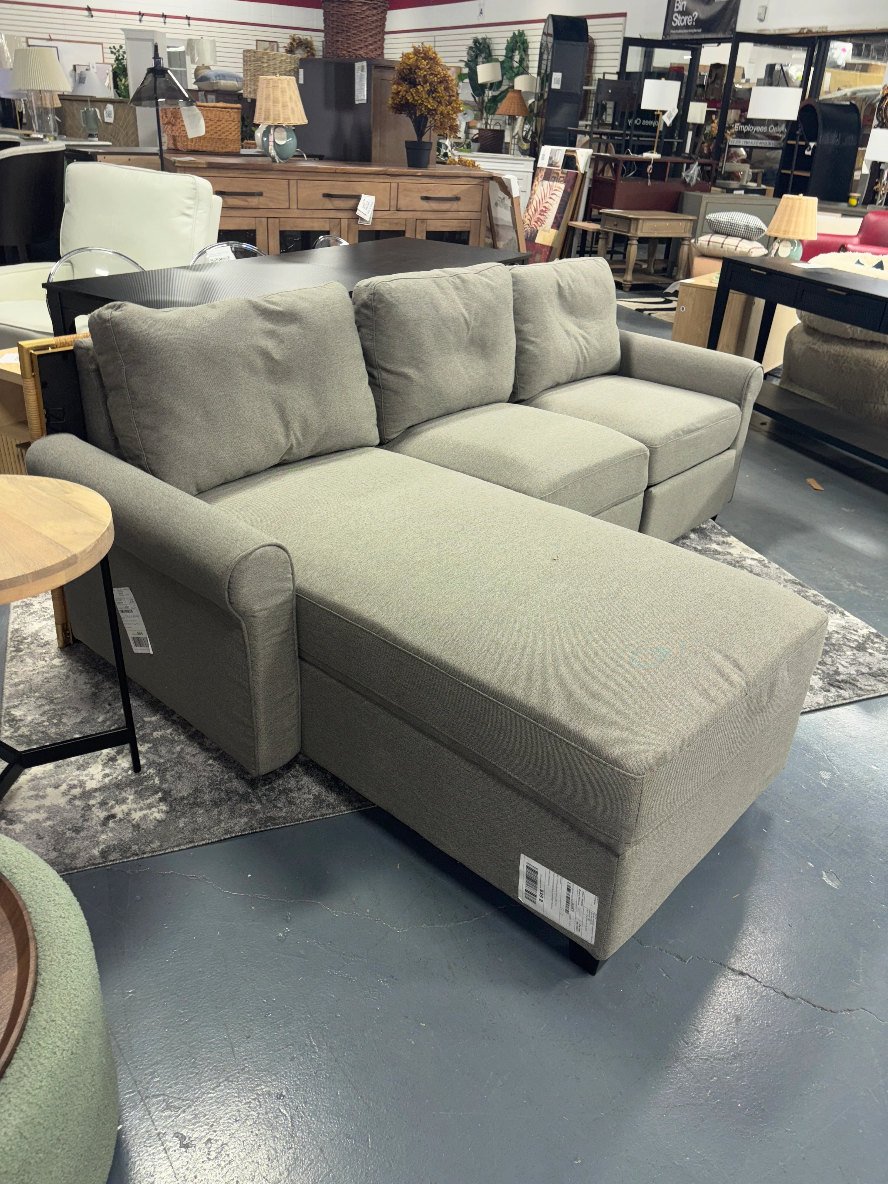 Serta Copenhagen Reclining Sectional Sofa with Storage Chaise - Oatmeal SHOWROOM ITEM - Image 3