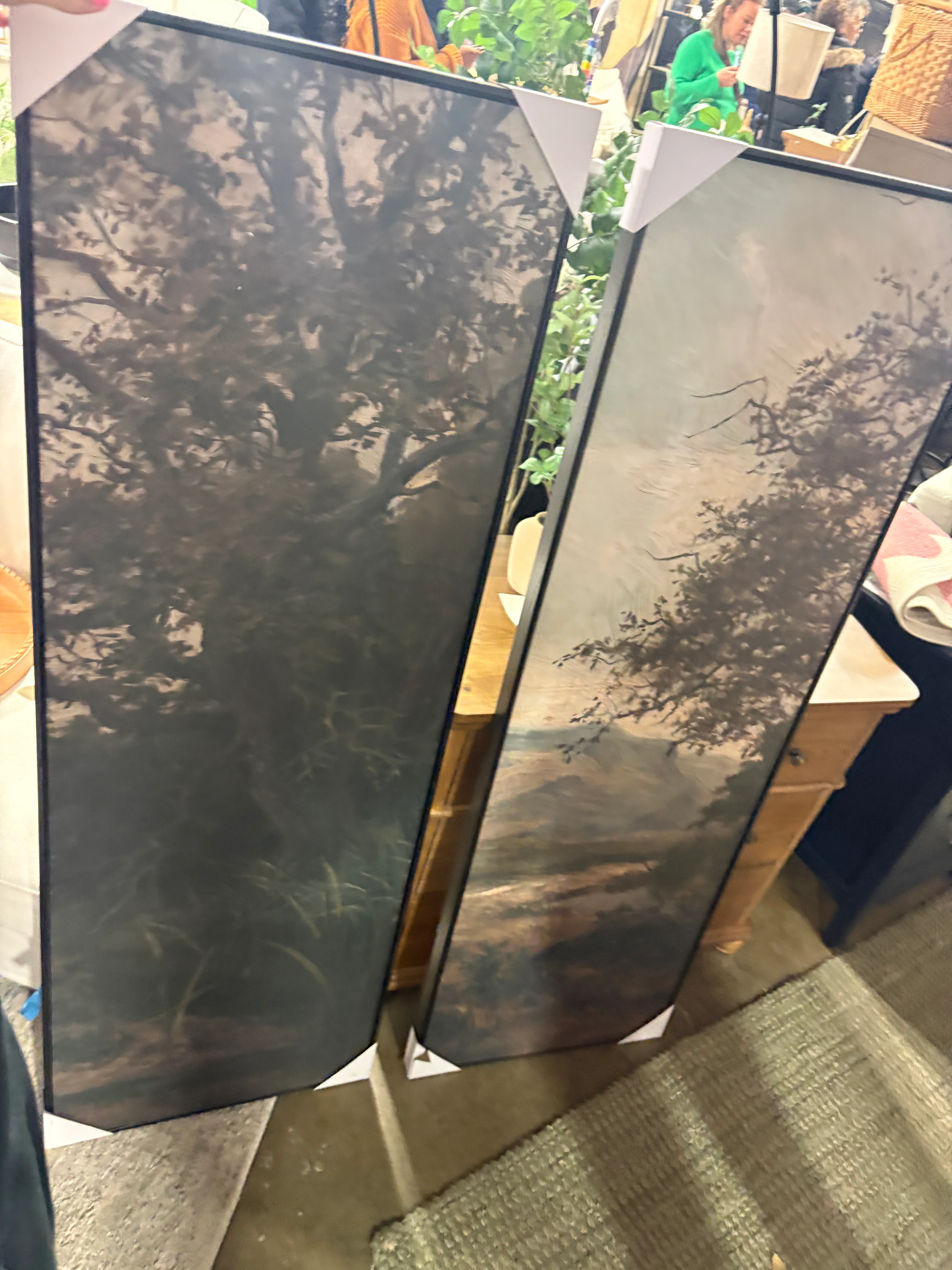 (Set of 2) 20"x60" Vintage Tree Landscape Wall Art SHOWROOM ITEM