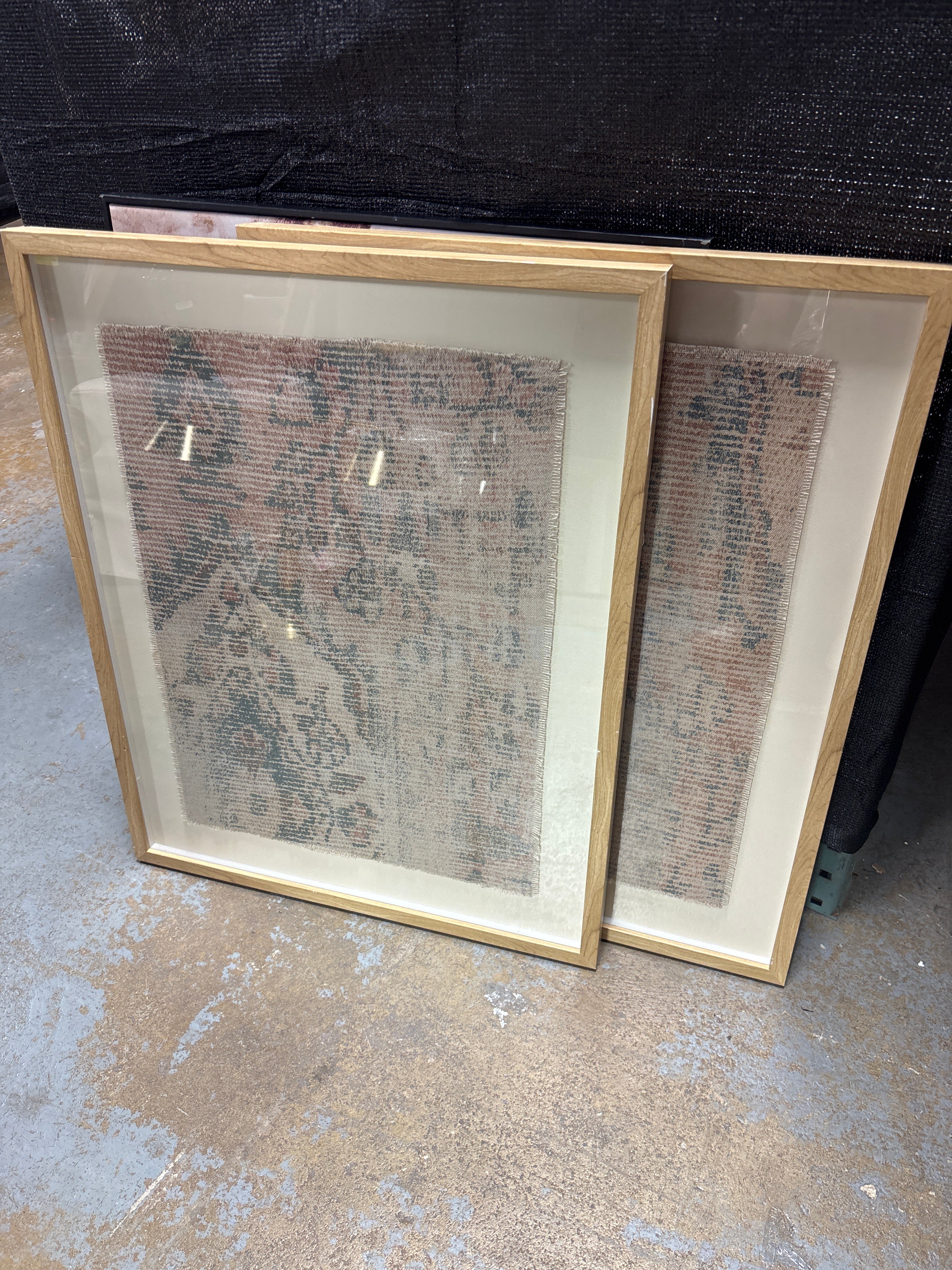 (Set of 2) 24" x 30" Textured Fabric Framed Wall Art SHOWROOM ITEM - Image 2