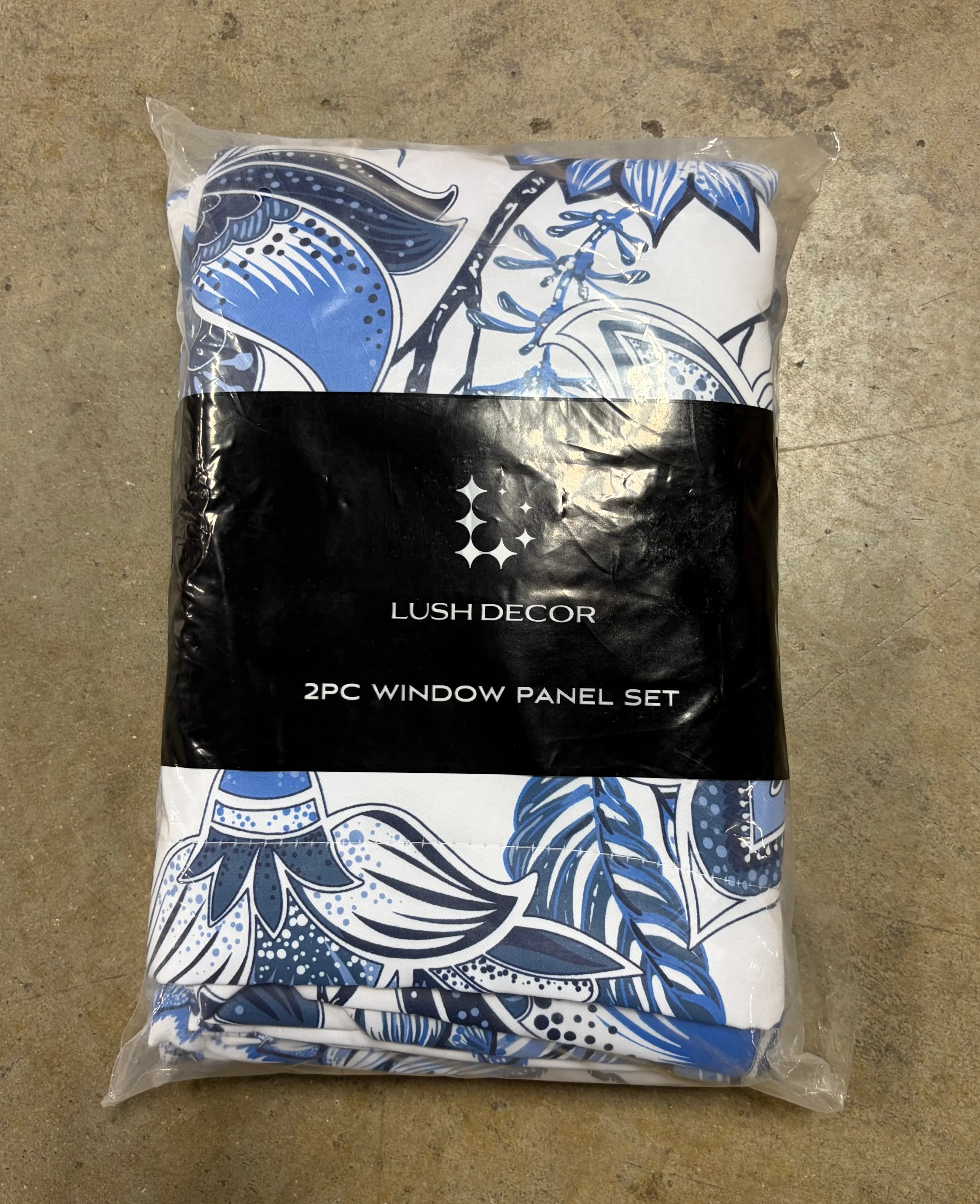 Set of 2 Cynthia Jacobean Room Darkening Window Kids' Curtain Blue - Image 6