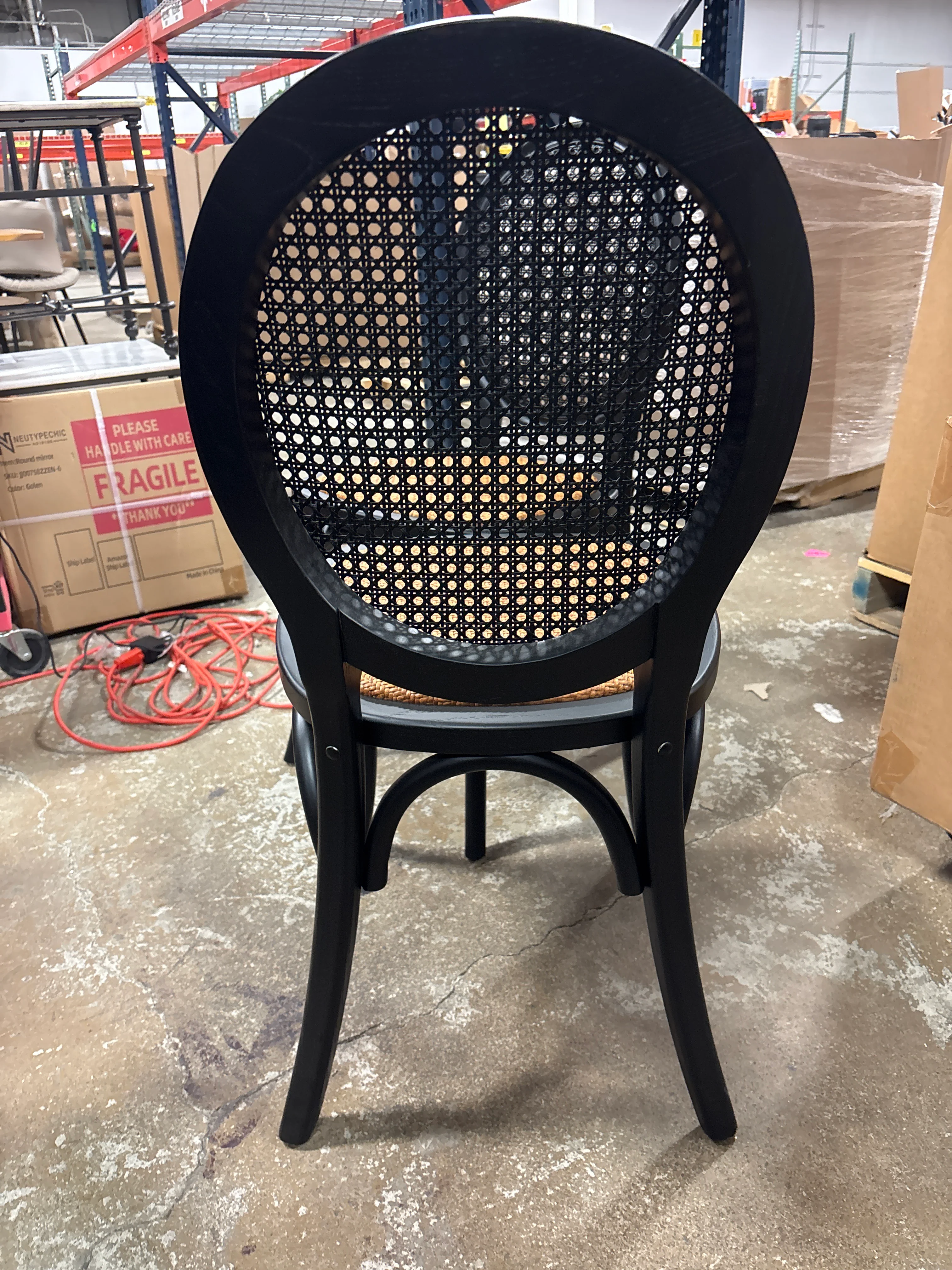 (Set of 2) Christopher Knight Chittenden Rattan Dining Chair Dark Black SHOWROOM ITEM - Image 4