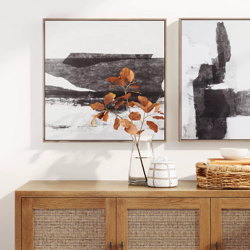 (Set of 2) Framed Canvas Black - Image 5