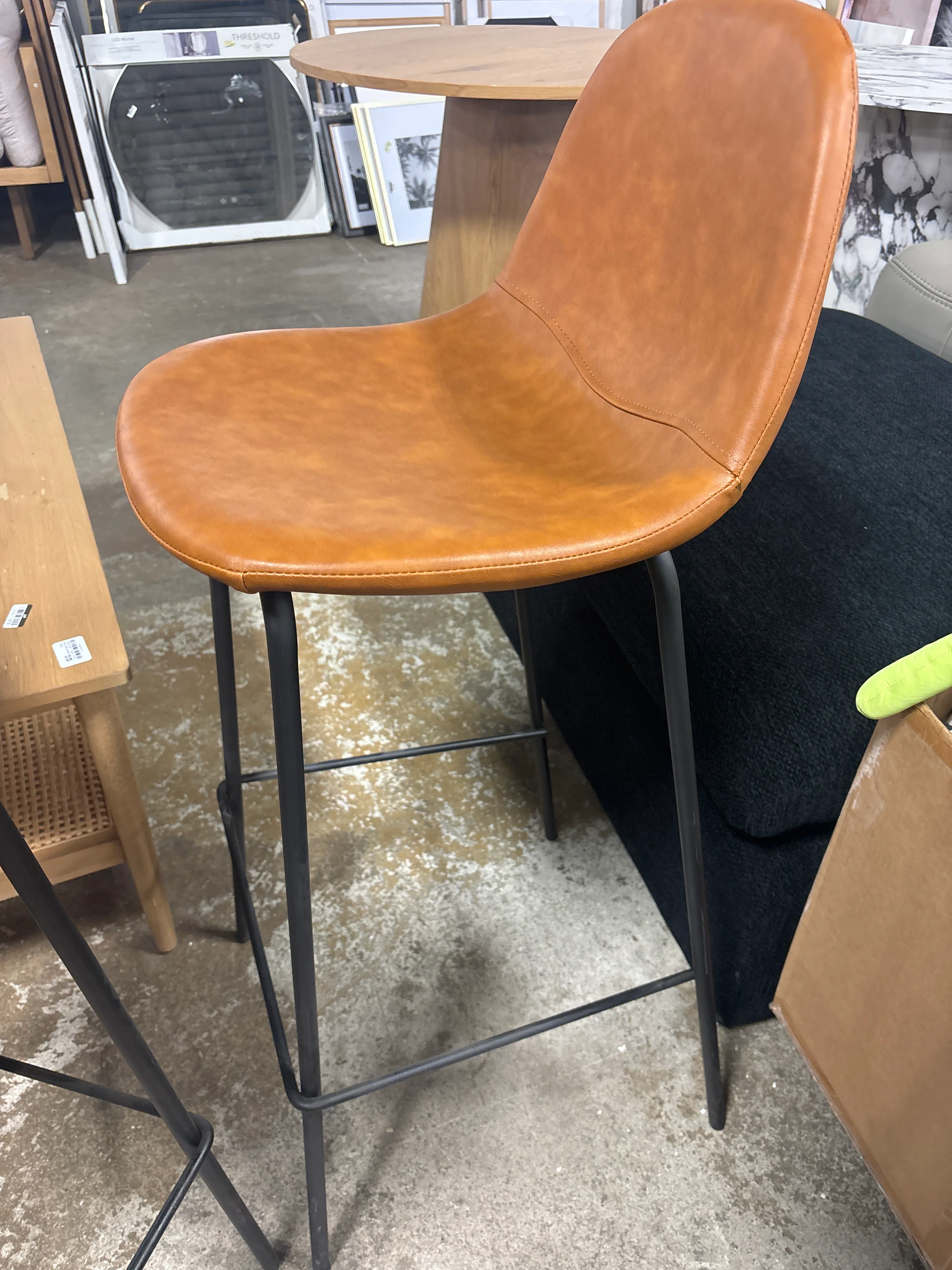 (Set of 2) Kody Vegan Leather Bar & Counter Stool SHOWROOM ITEM - Image 3