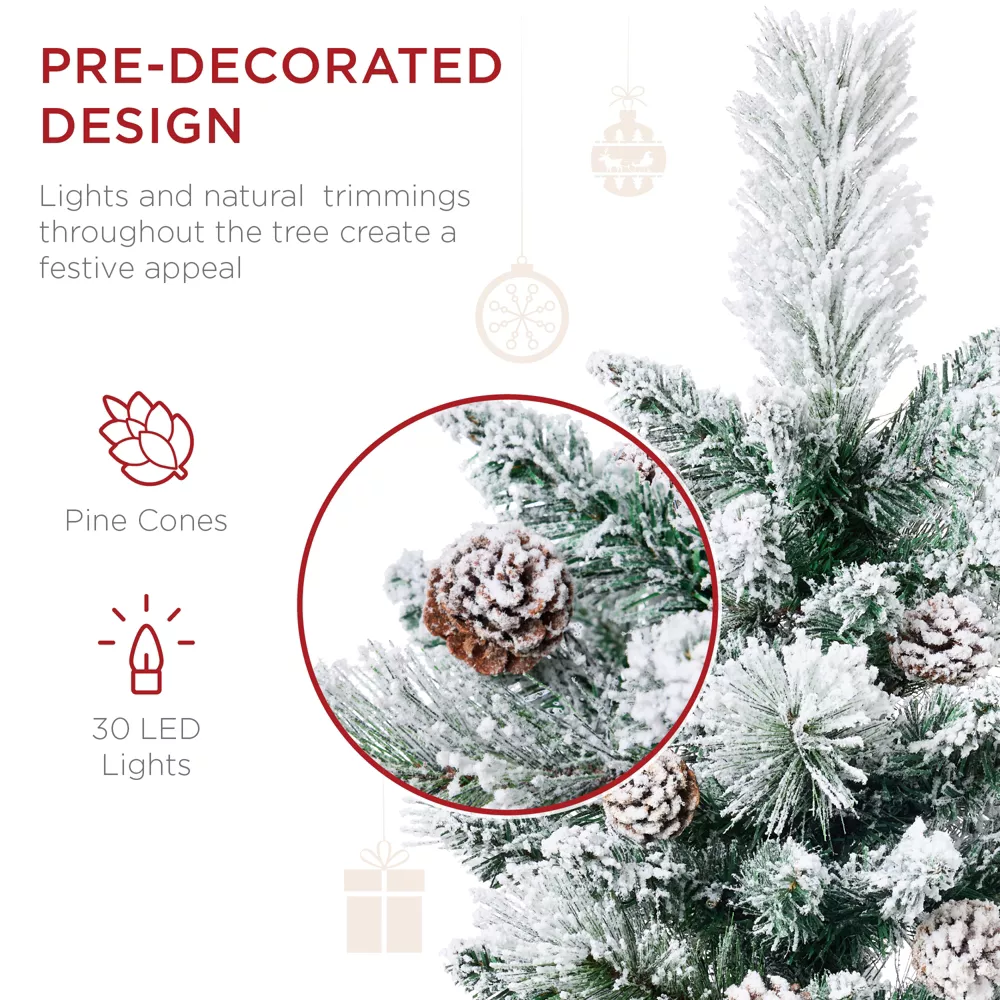 1-Piece Outdoor Pathway Christmas Trees Decor w/ LED Lights, final cut - Image 2