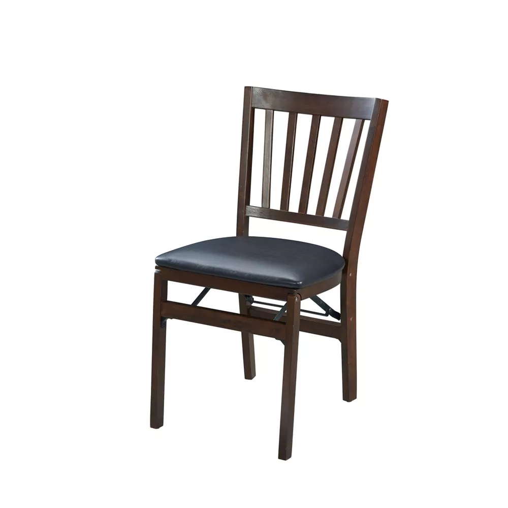 1-Piece School House Folding Chair Espresso Brown