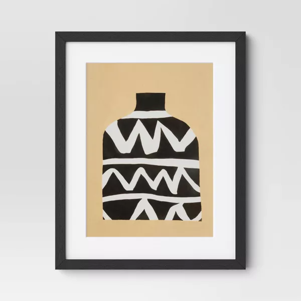 (Set of 2) Vase Set I and II Framed Decorative Wall Art Set with Mat - Image 3