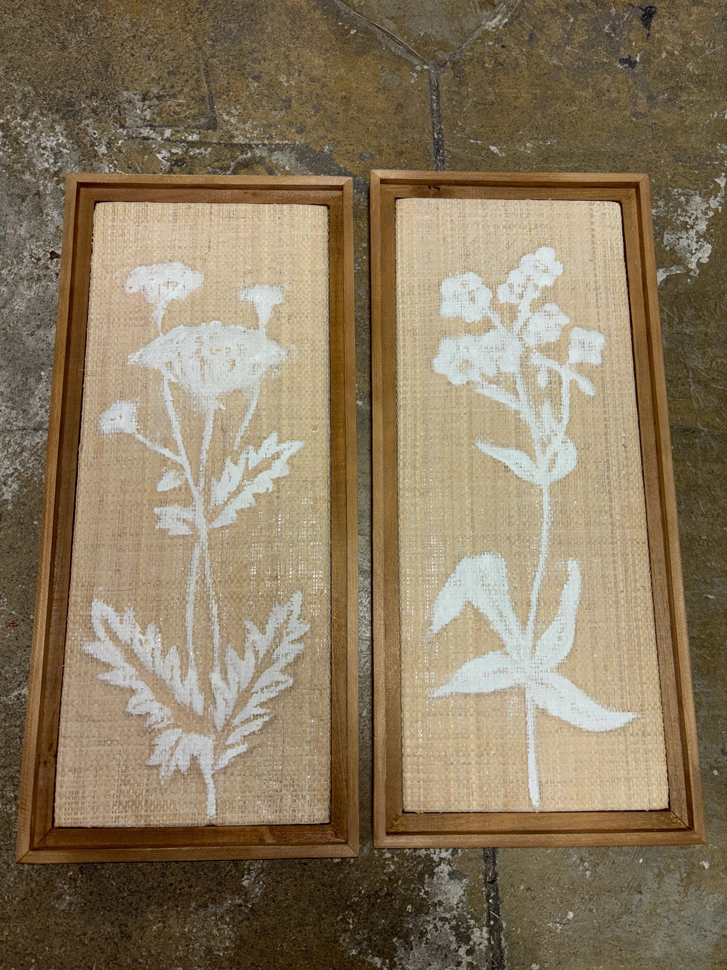 (Set of 2) Wood Floral Textured Wall Decors SHOWROOM ITEM - Image 2