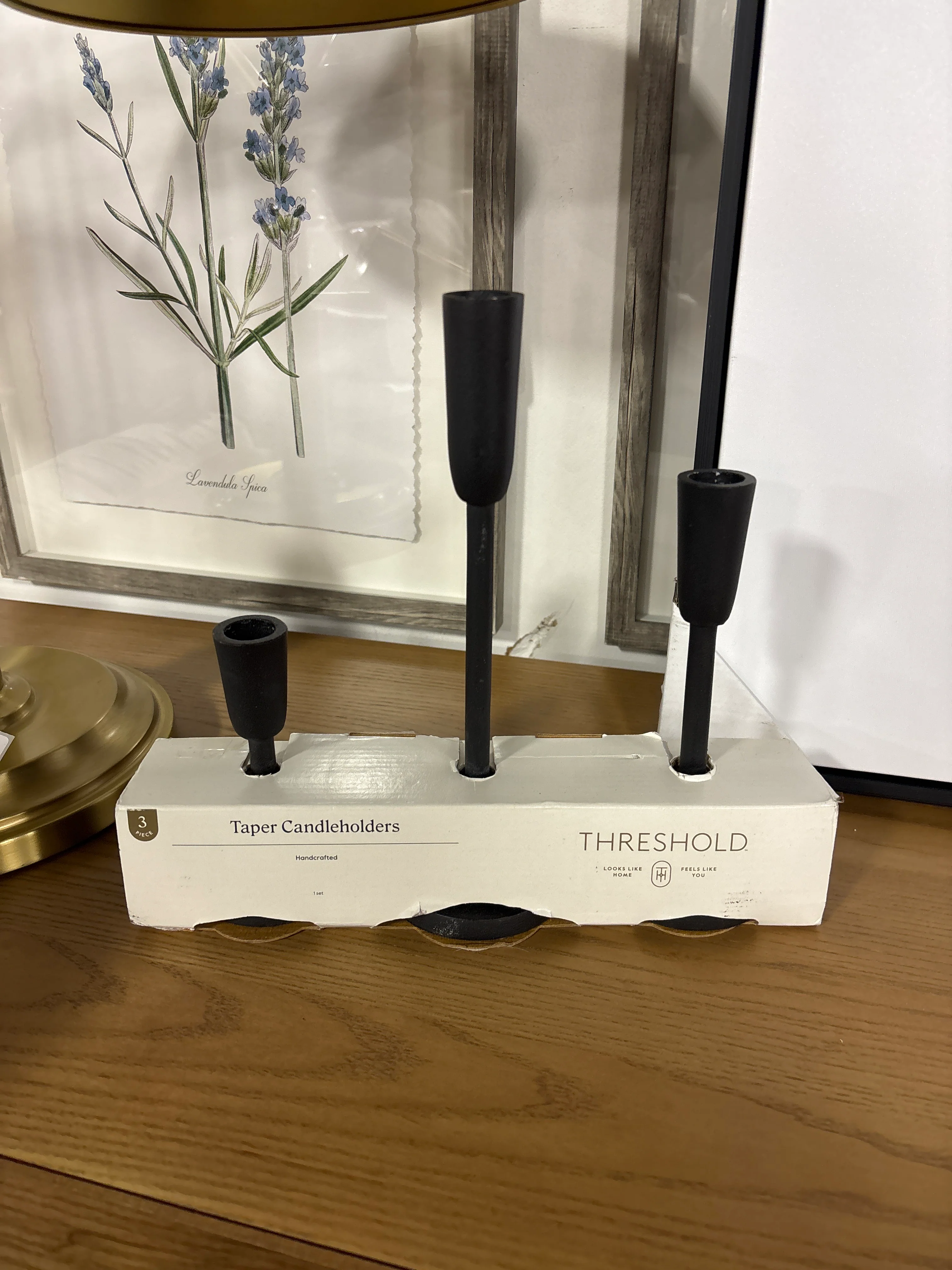 Set of 3 Aluminum Taper Holders Black SHOWROOM ITEM - Image 2