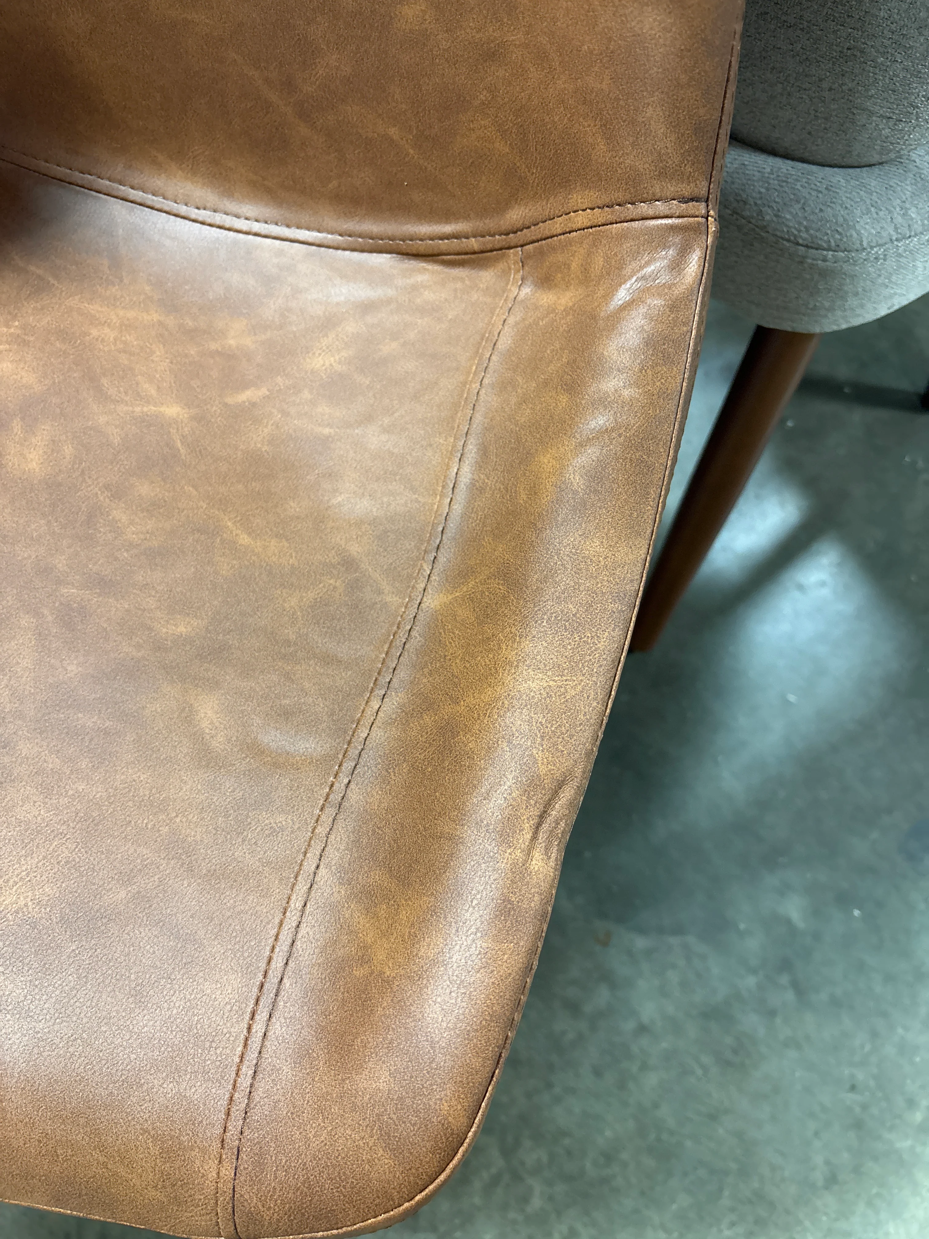 (Set of 4) 32.4"H Modern Upholstered Dining Chairs Brown SHOWROOM ITEM - Image 5
