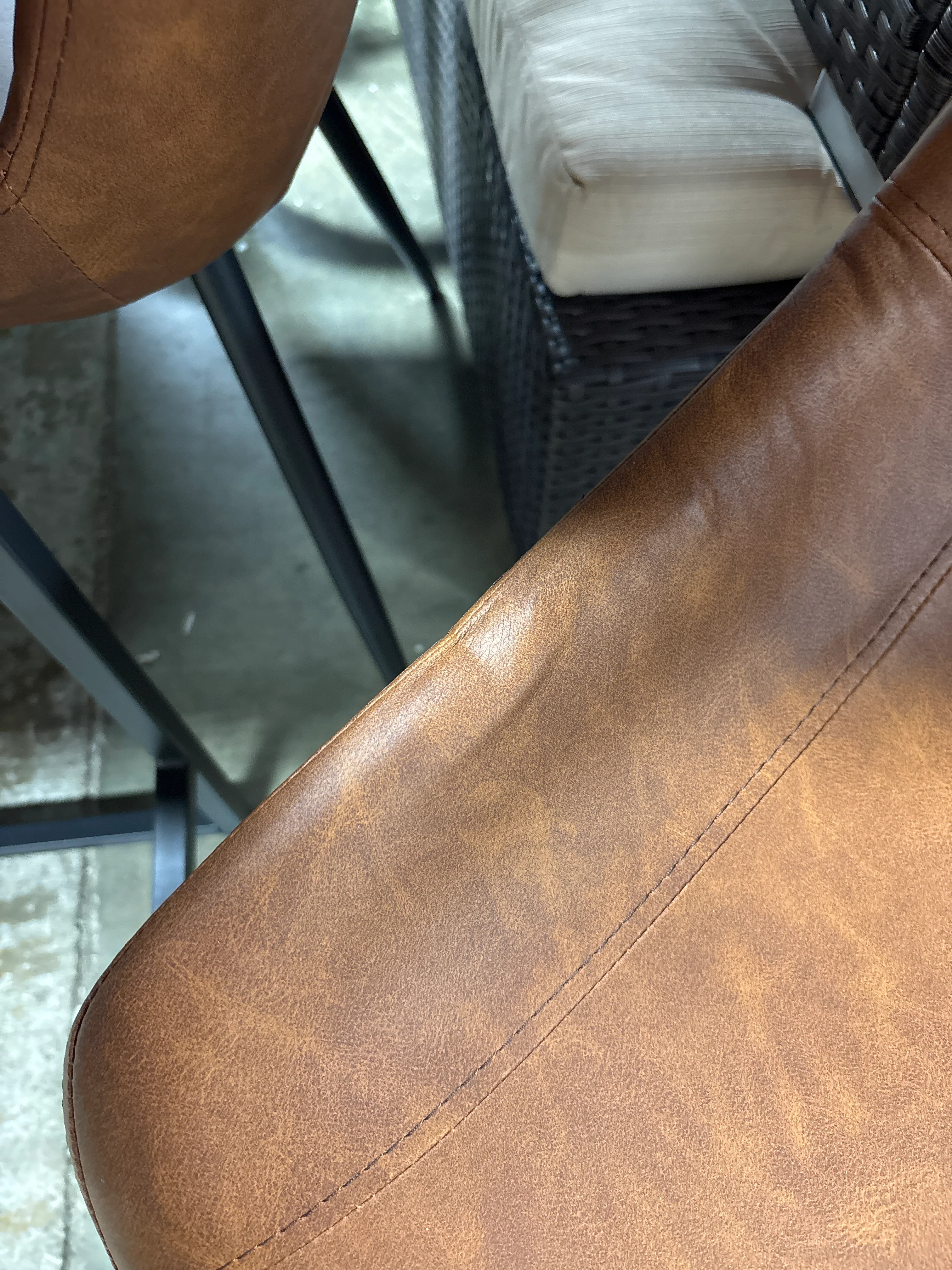 (Set of 4) 32.4"H Modern Upholstered Dining Chairs Brown SHOWROOM ITEM - Image 6