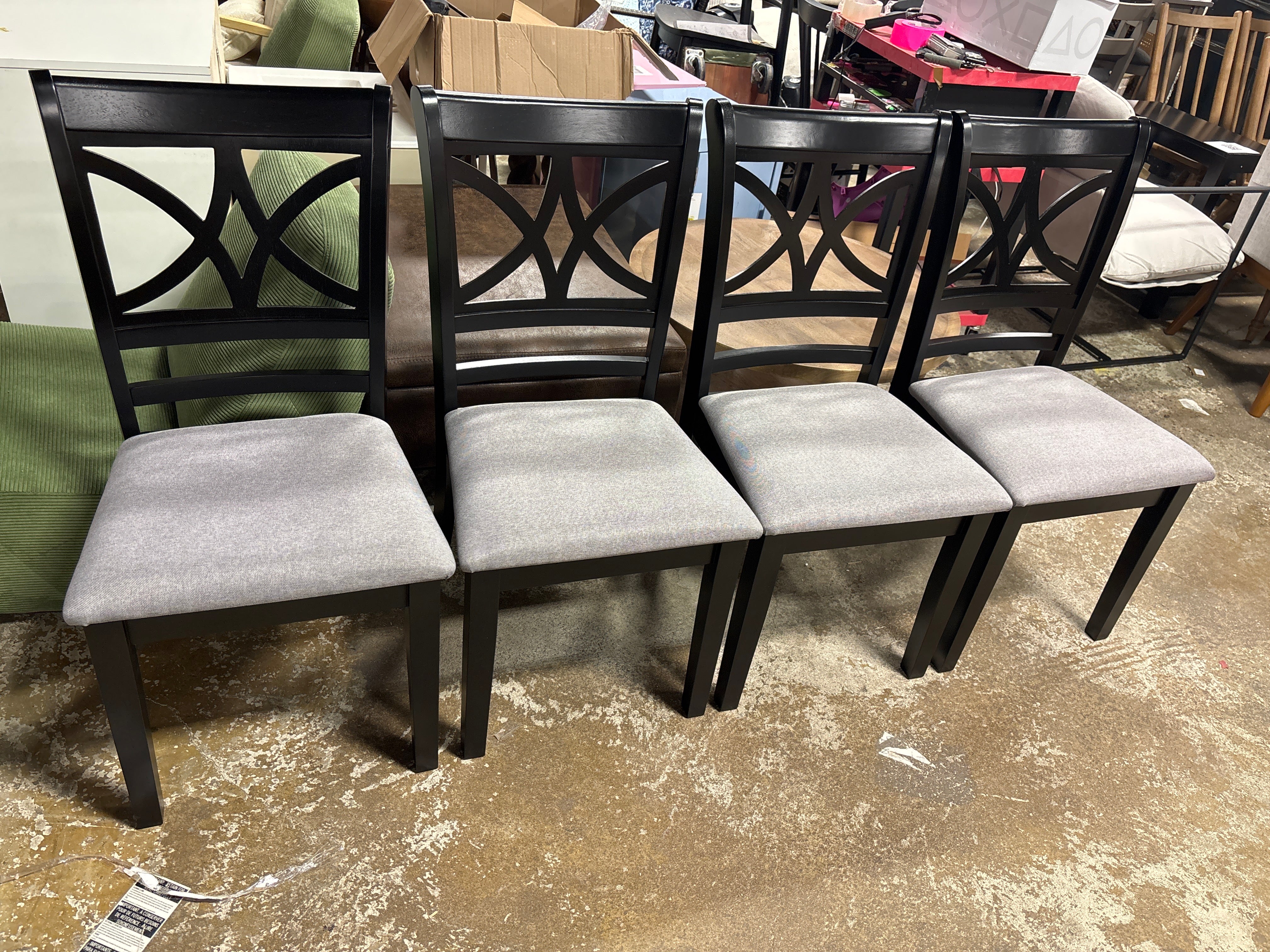 (Set of 4) Clarke Dining Chair - Sand/Espresso SHOWROOM ITEM - Image 2