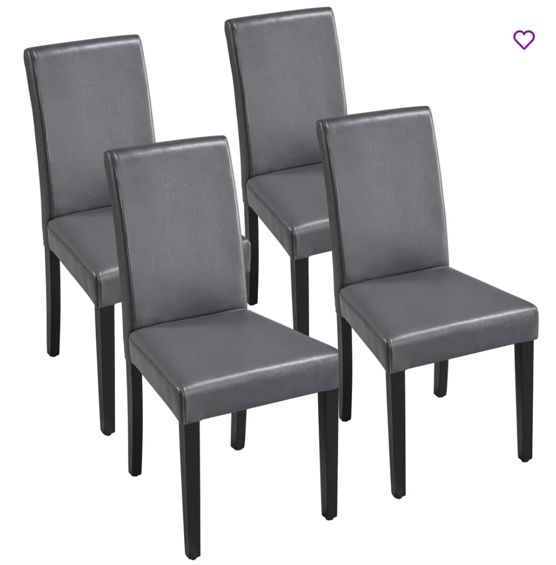 SET OF 4 Espiye 18.7'' H Faux Leather Upholstered Parsons Chair SHOWROOM ITEM