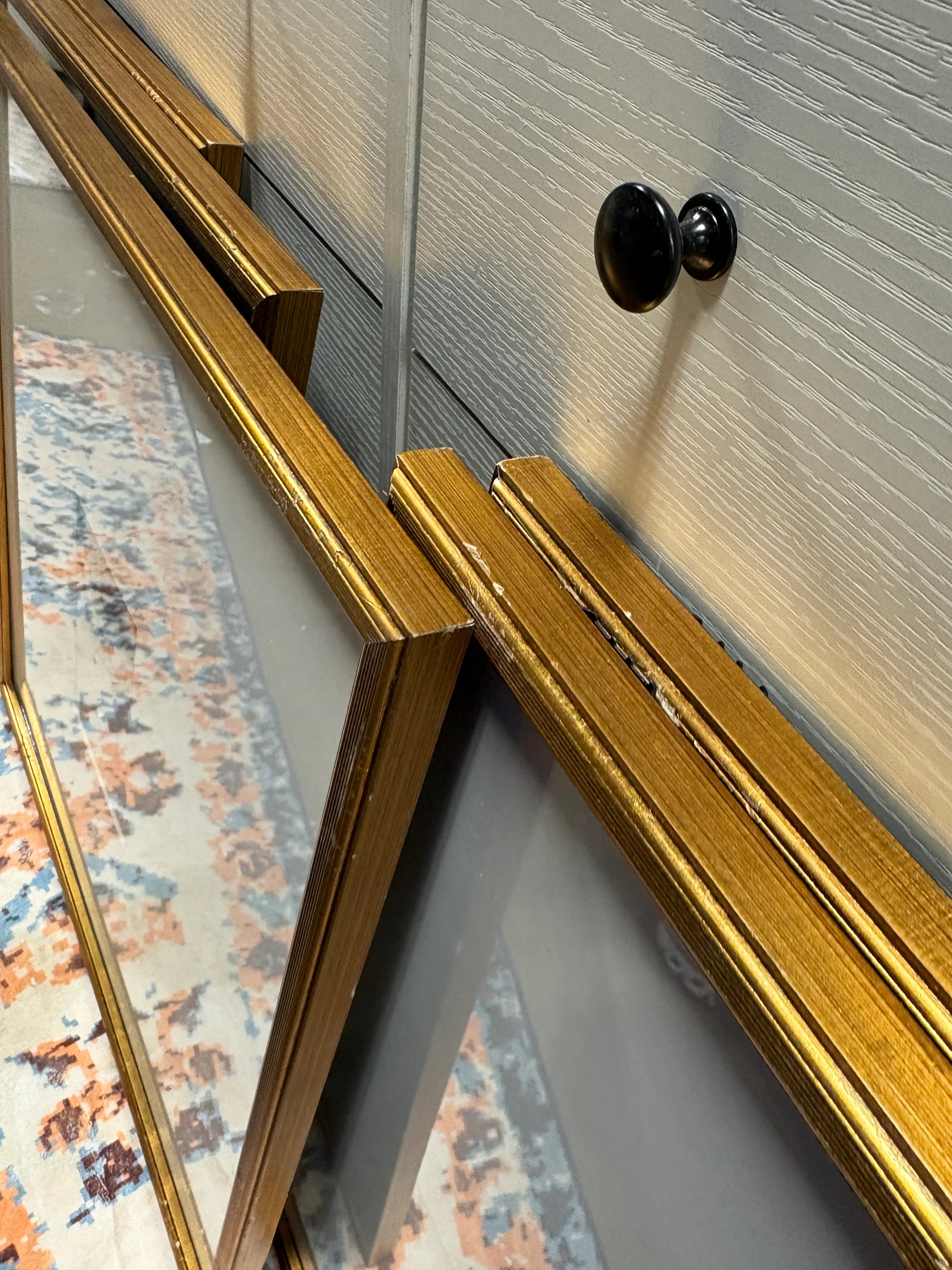 SET OF 5 20" x 20" Matted to 5" x 7" Wall Frame Antique Brass SHOWROOM ITEM - Image 3