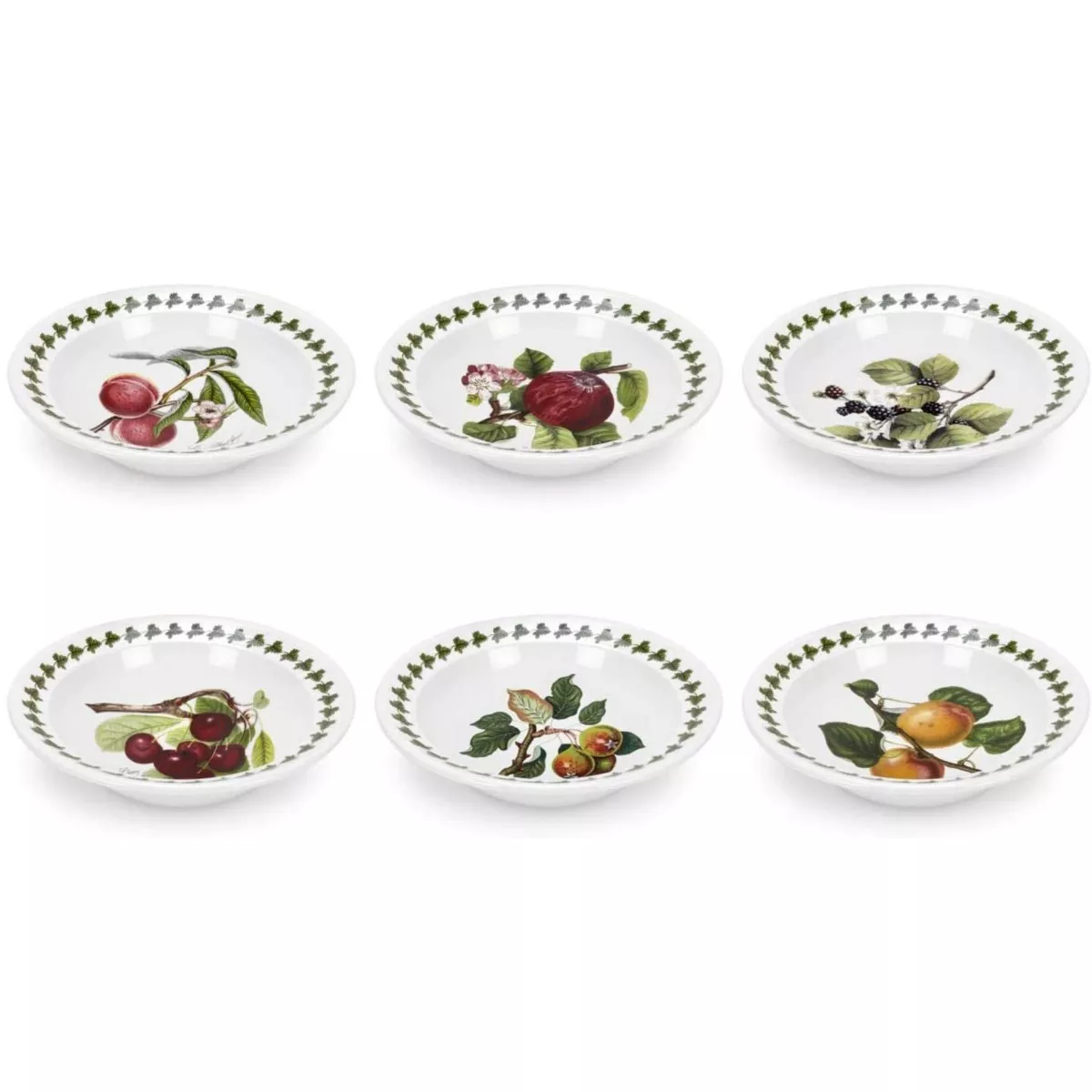 (Set of 6) 6.5" Portmeirion Pomona Collection Bowl SHOWROOM ITEM