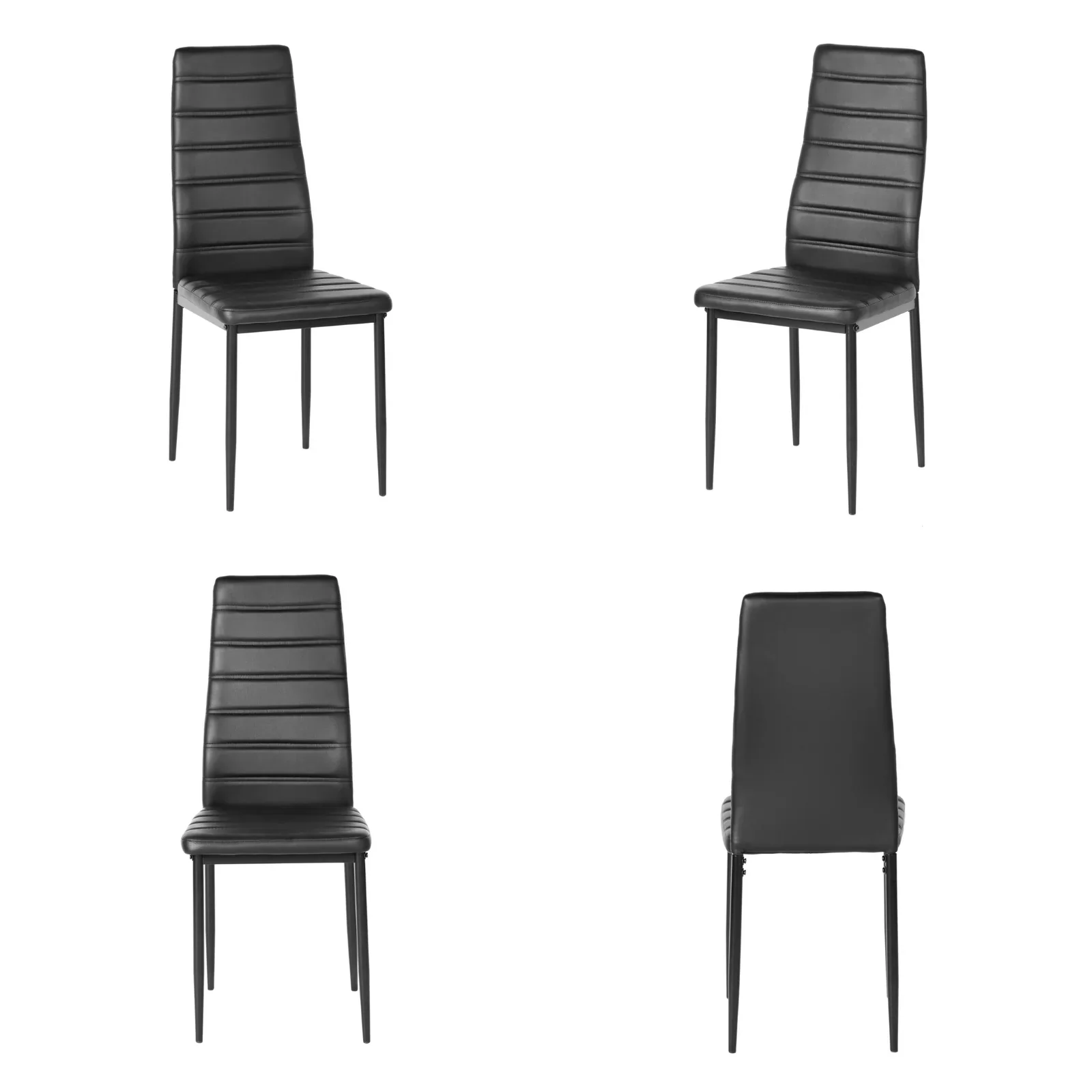 Set of 6 Upholstered Dining Chairs - Image 2