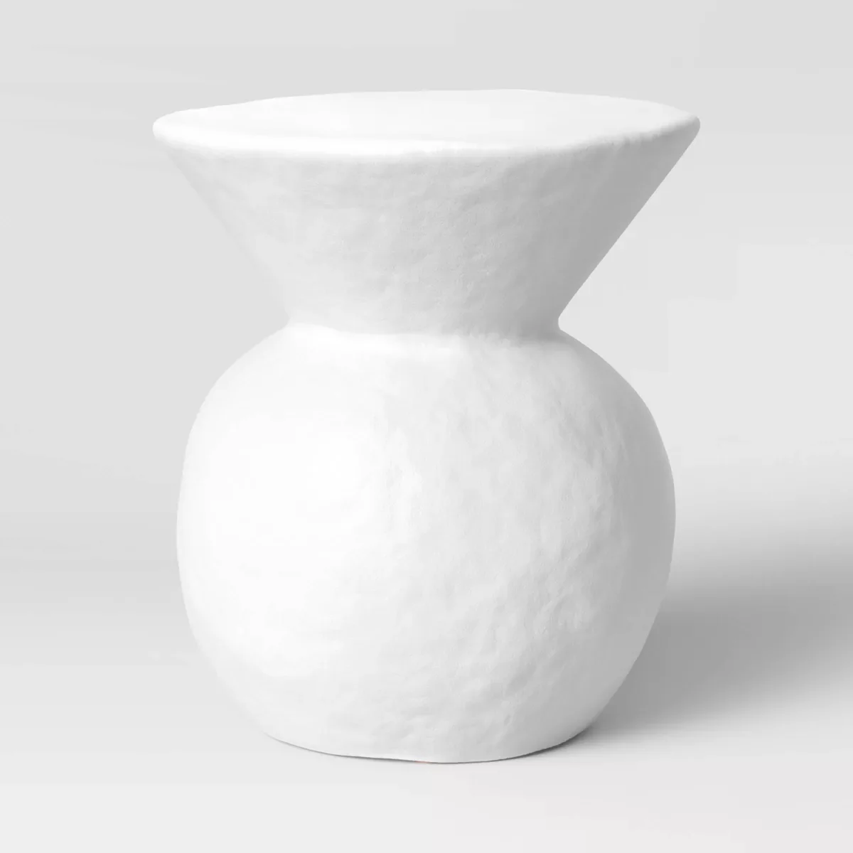 Severna Ceramic Accent Table White SHOWROOM ITEM