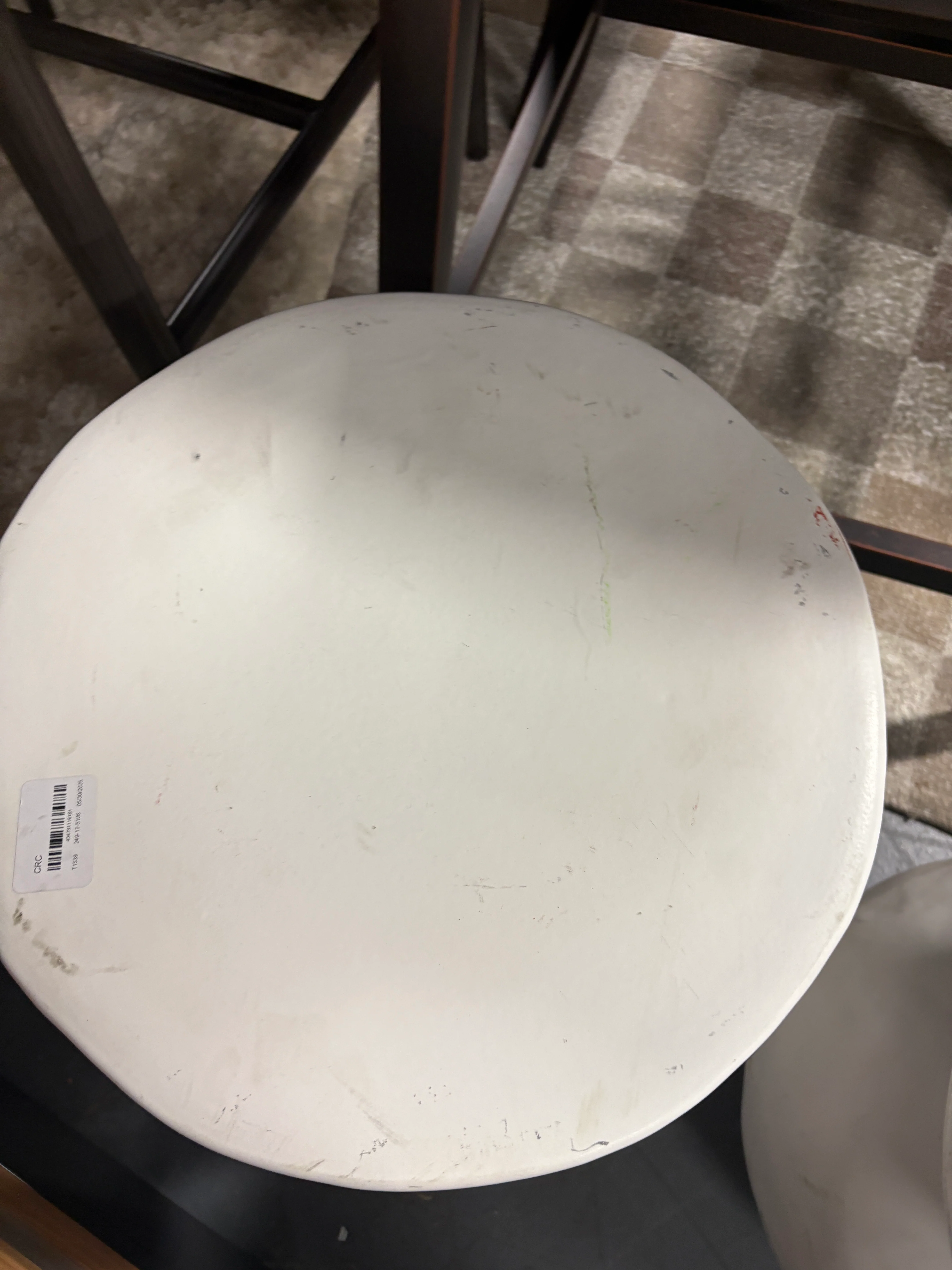 Severna Ceramic Accent Table White SHOWROOM ITEM - Image 4