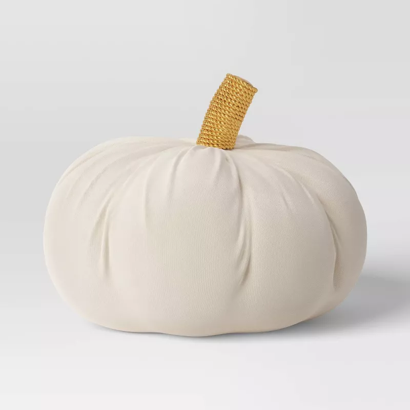 Shaped Velvet Pumpkin Throw Pillow, final cut