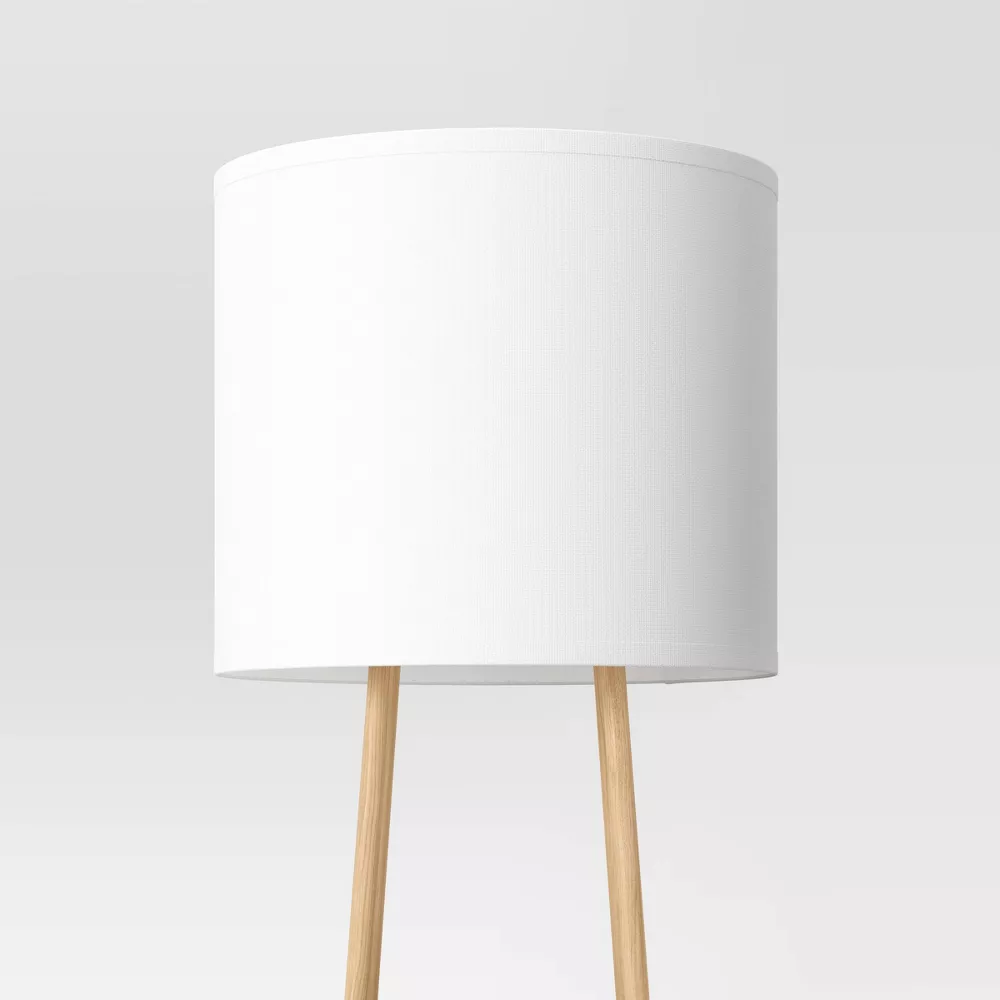Shelf Floor Lamp Black/Natural, - Image 4