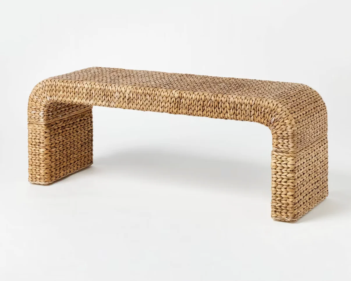 Shiffer Waterfall Woven Bench SHOWROOM ITEM