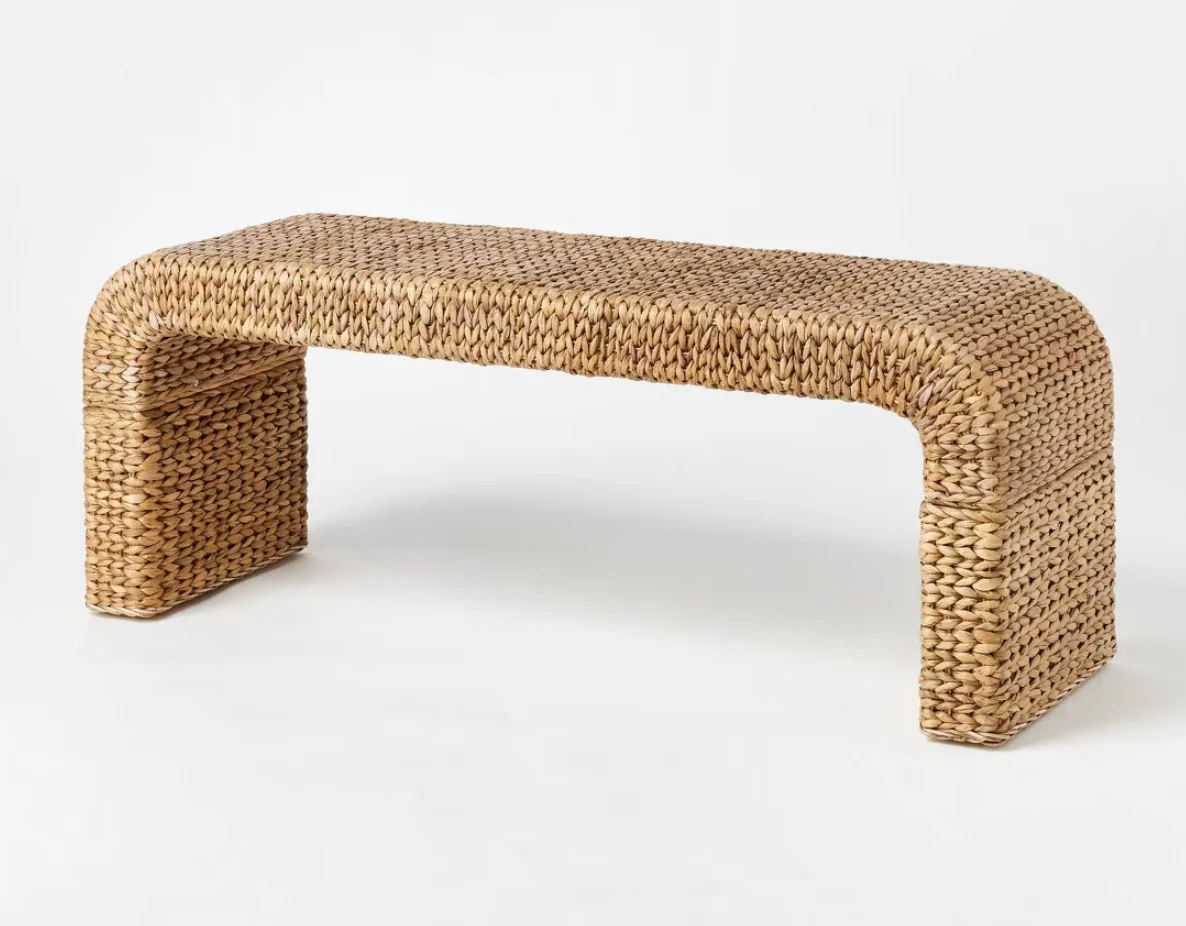 Shiffer Waterfall Woven Bench SHOWROOM ITEM