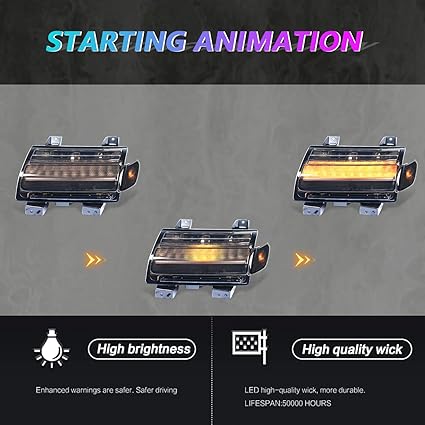 Side Marker Lights Assembly Compatible with Jeep Wrangler - Image 2
