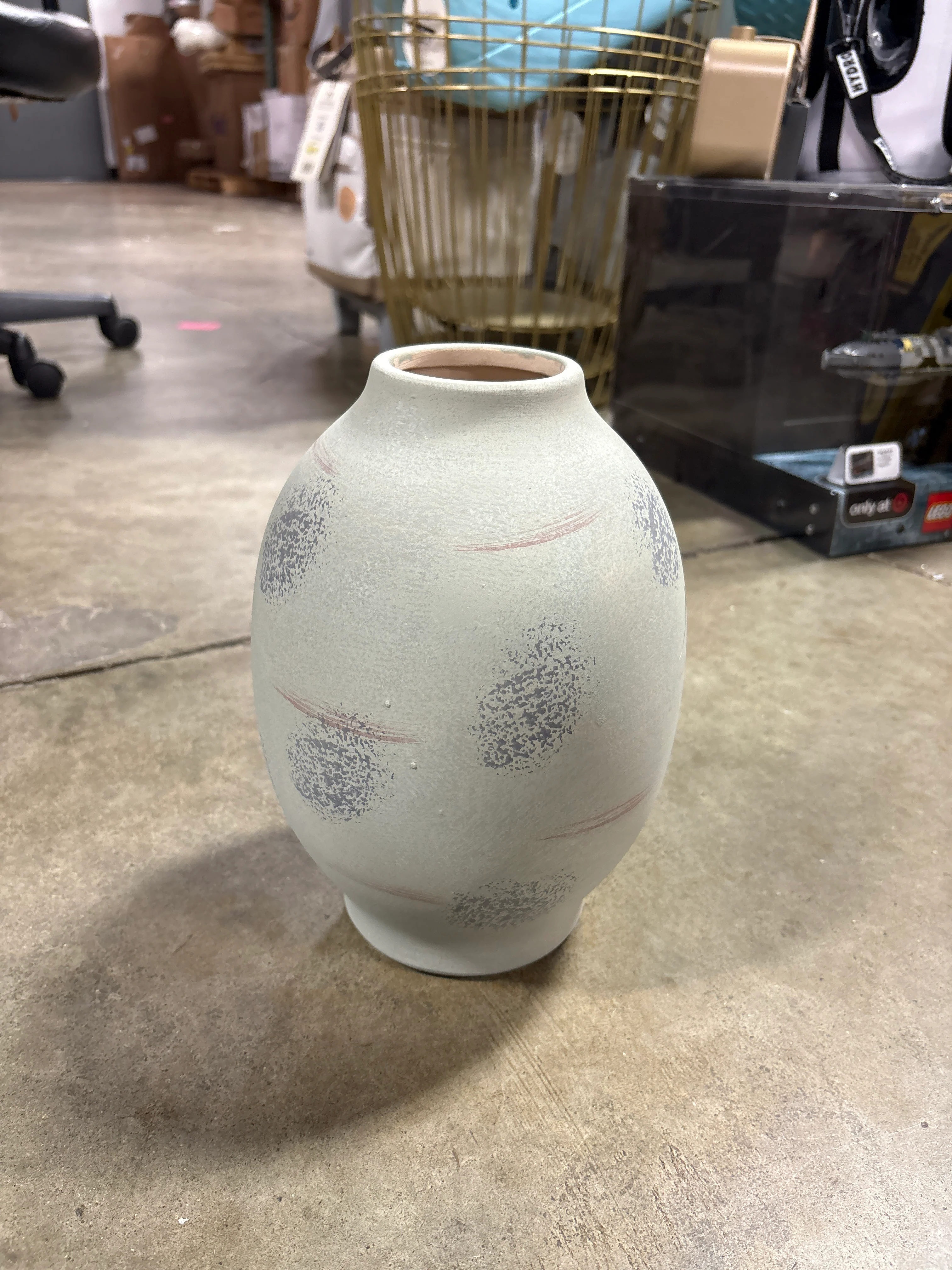 Signature Design by Ashley Clayson Vase, Distressed Sage Green Ceramic, 10 Inch Decorative Accent SHOWROOM ITEM - Image 2