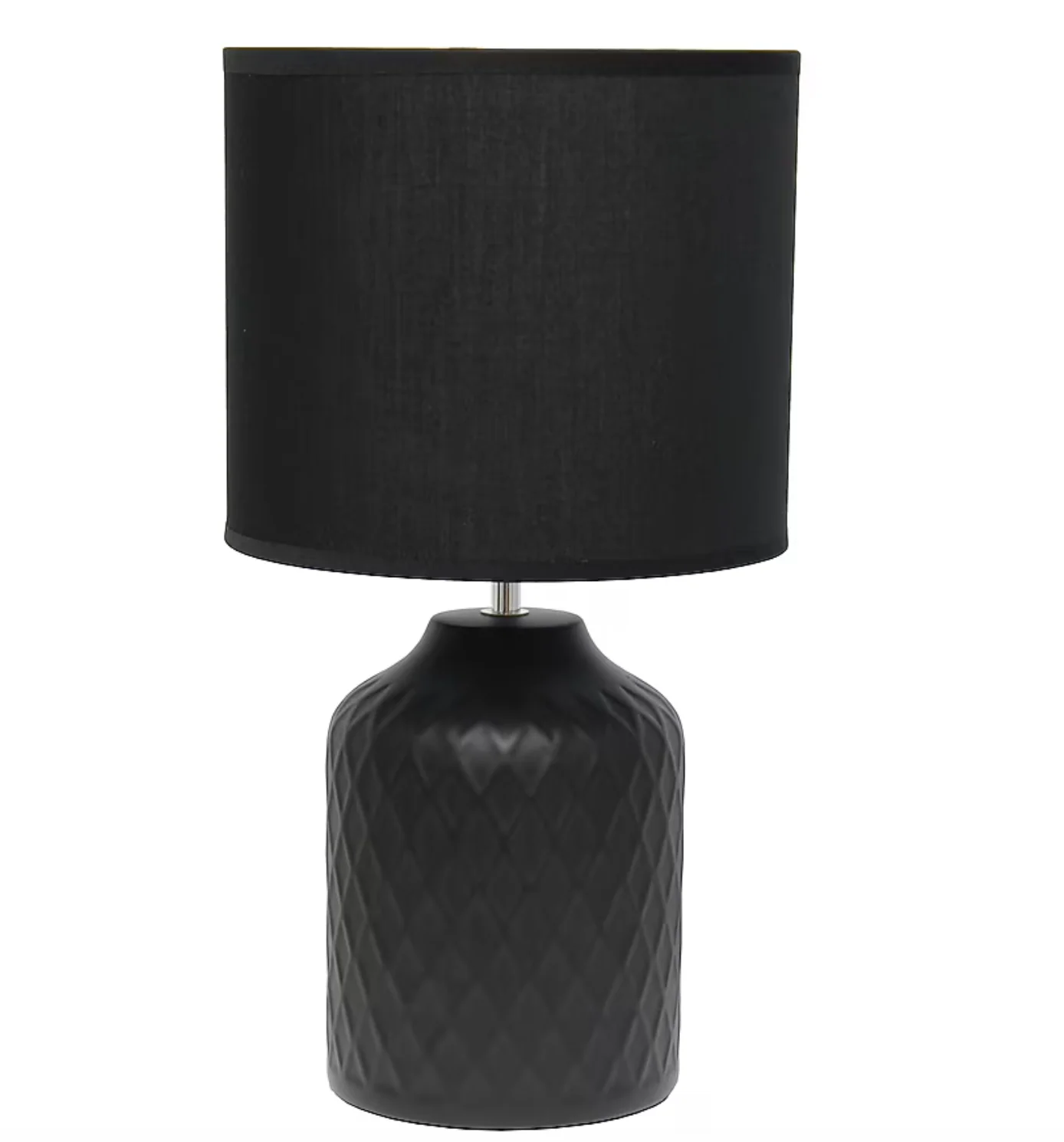 Simple Designs Touch of Chevron 17.25-in Black LED Table Lamp SHOWROOM ITEM
