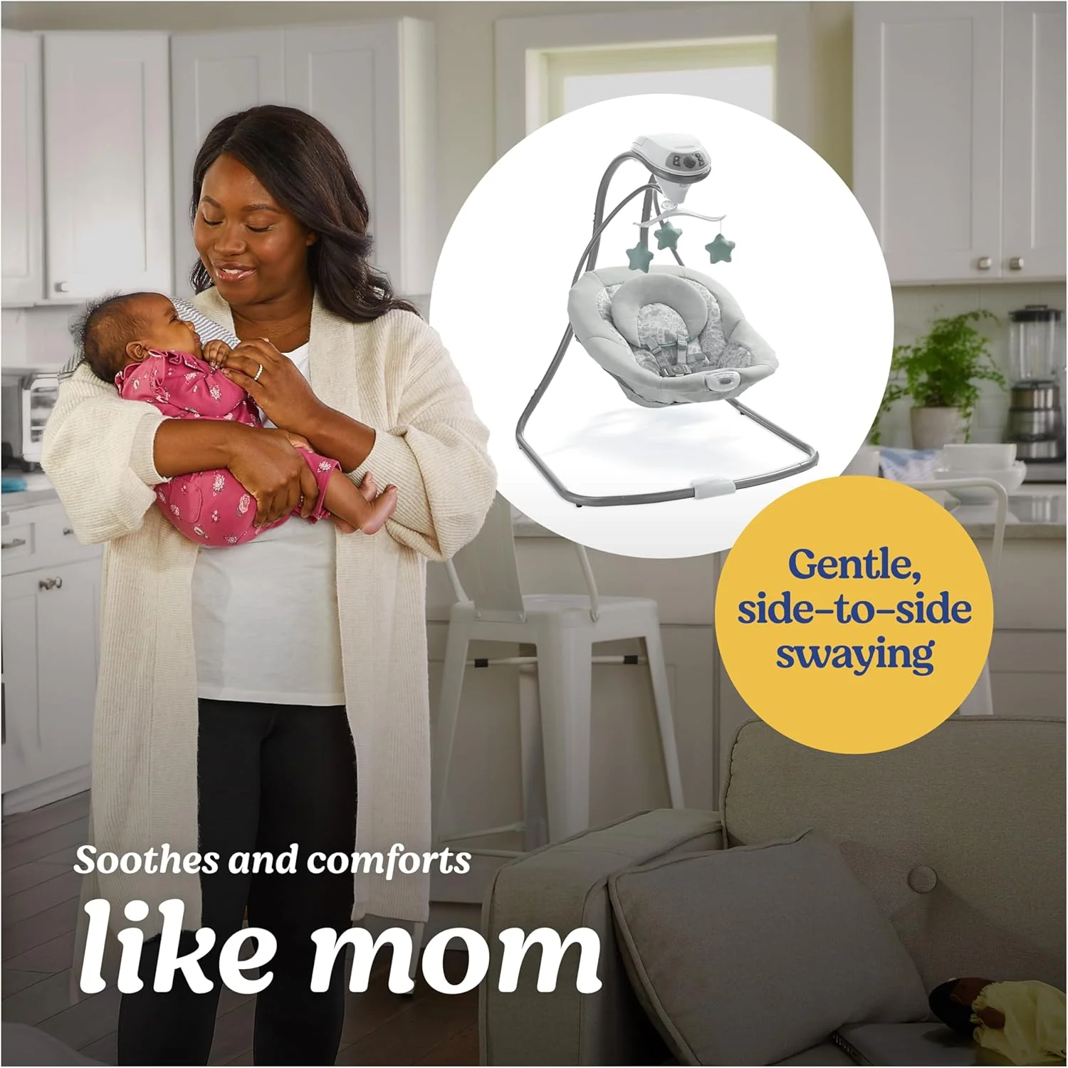 Simple Sway Baby Swing, Side‑to‑Side Motion, Ivy - Image 5