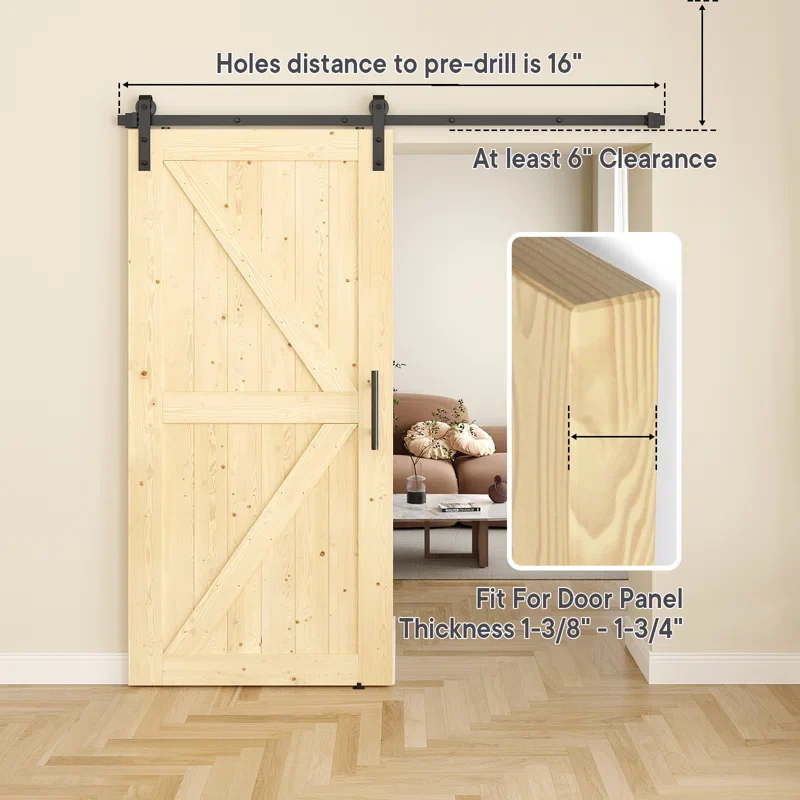 Single Door Barn Door Hardware Kit - Image 4