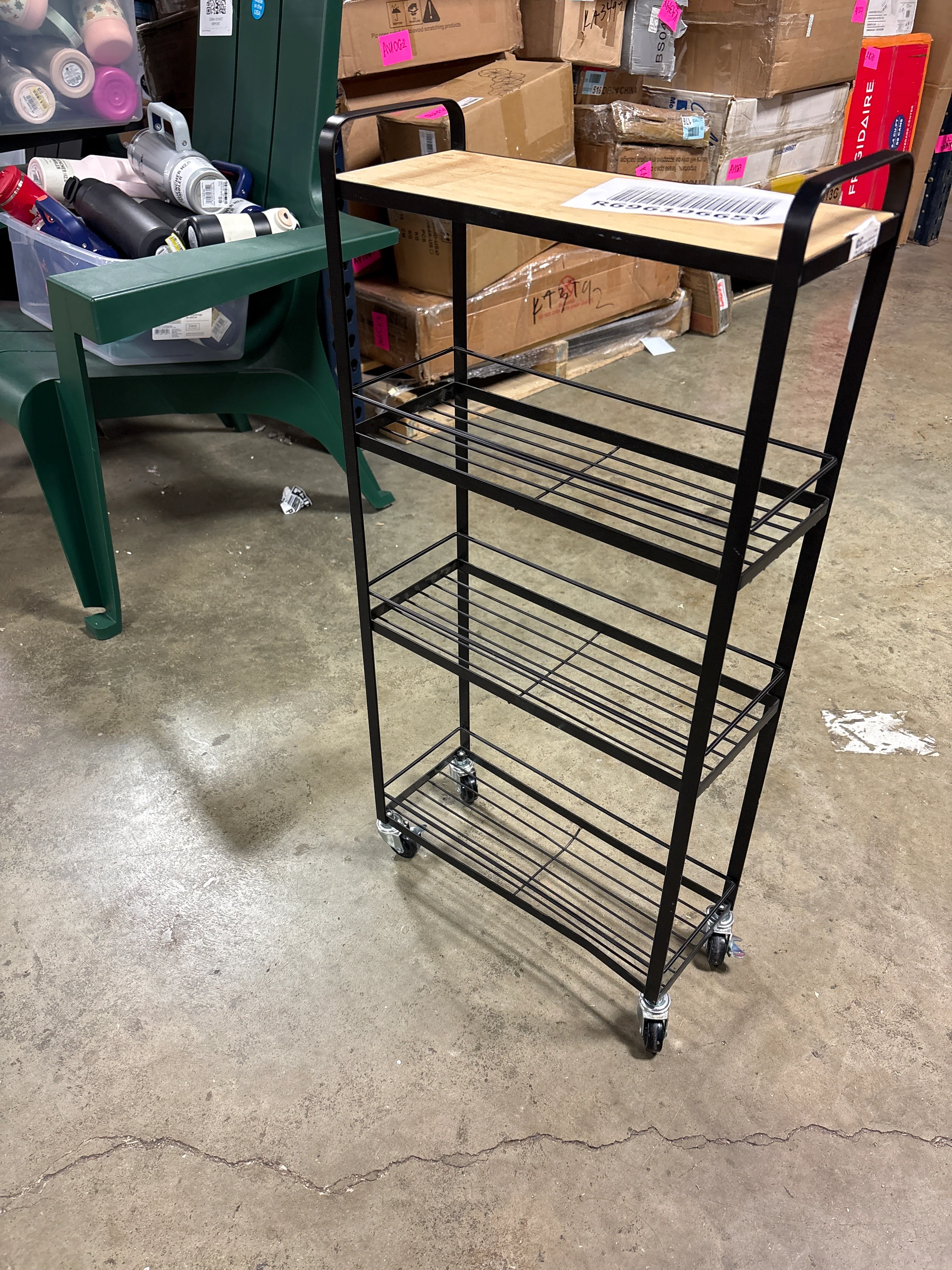 Skinny Bathroom Cart Black - Brightroom™ SHOWROOM ITEM - Image 2