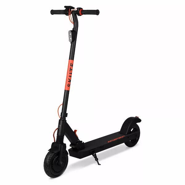 Skute Folding Electric Scooter Lithium Battery Powered Scooter - Black/Red: Aluminum Frame - Image 4