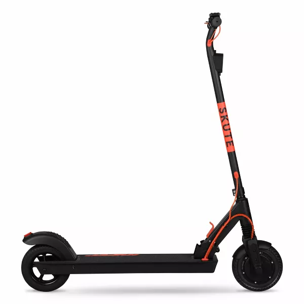 Skute Folding Electric Scooter Lithium Battery Powered Scooter - Black/Red: Aluminum Frame - Image 5